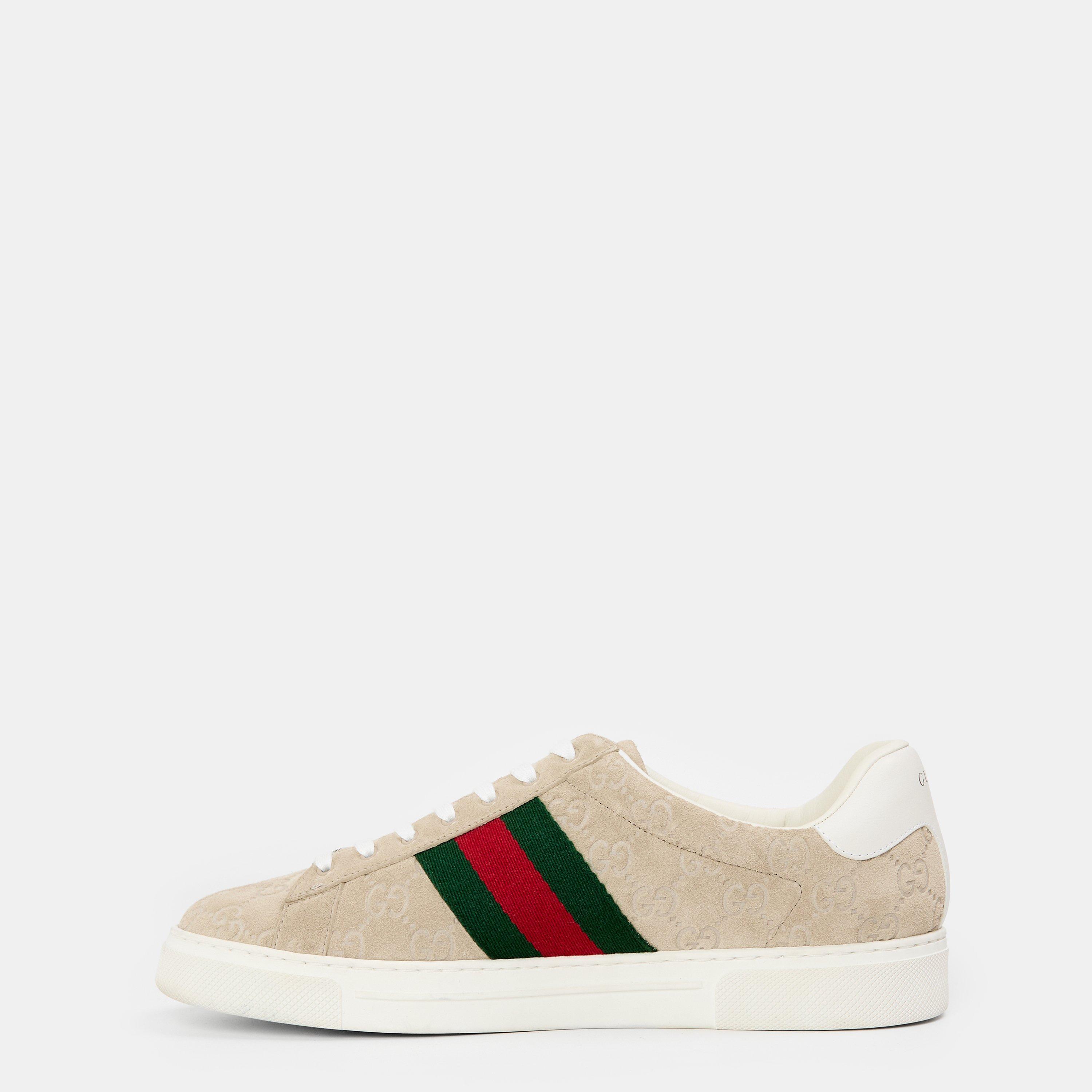 Oatmeal - Gucci - GG Web Ace Sneakers - 2
