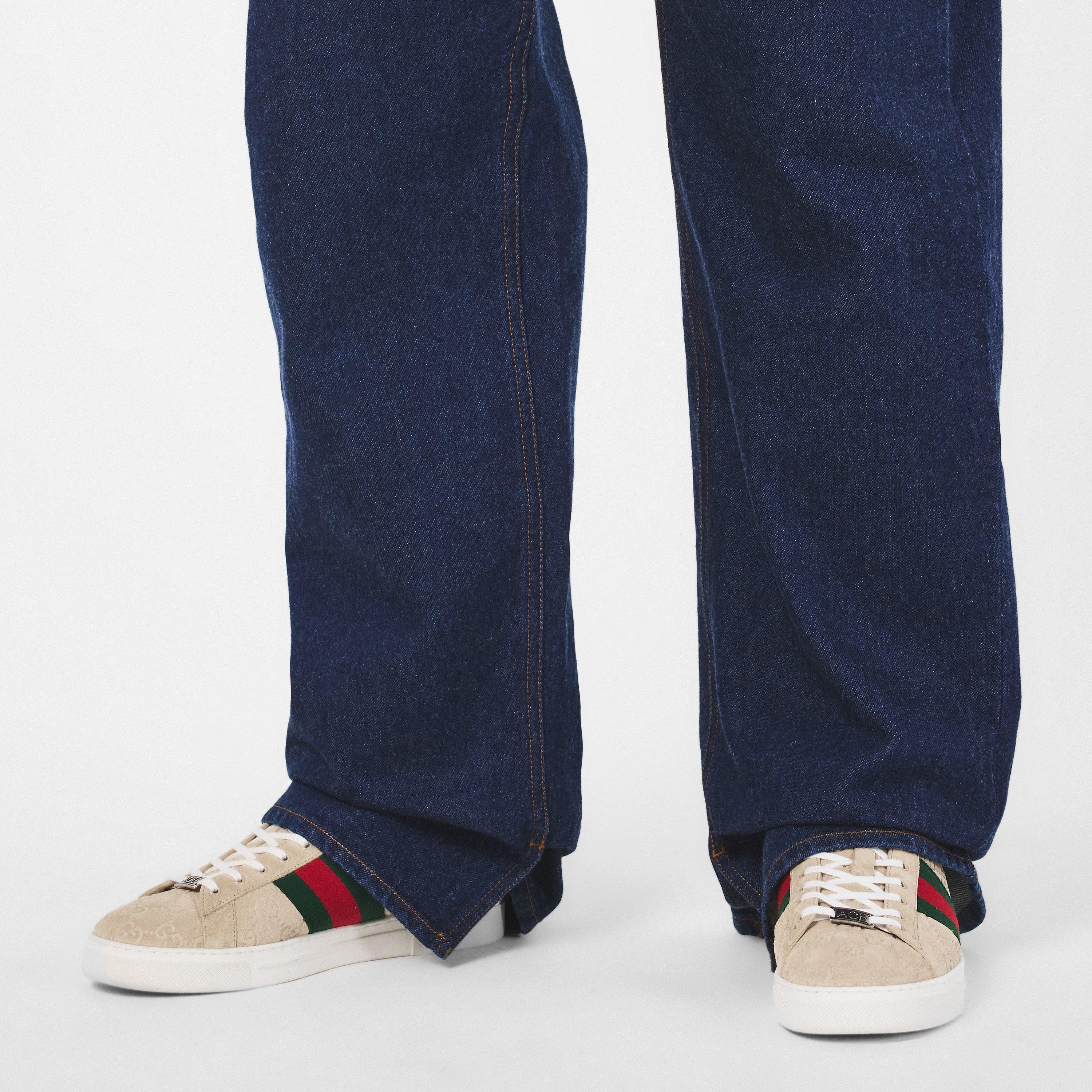 Oatmeal - Gucci - GG Web Ace Sneakers - 3