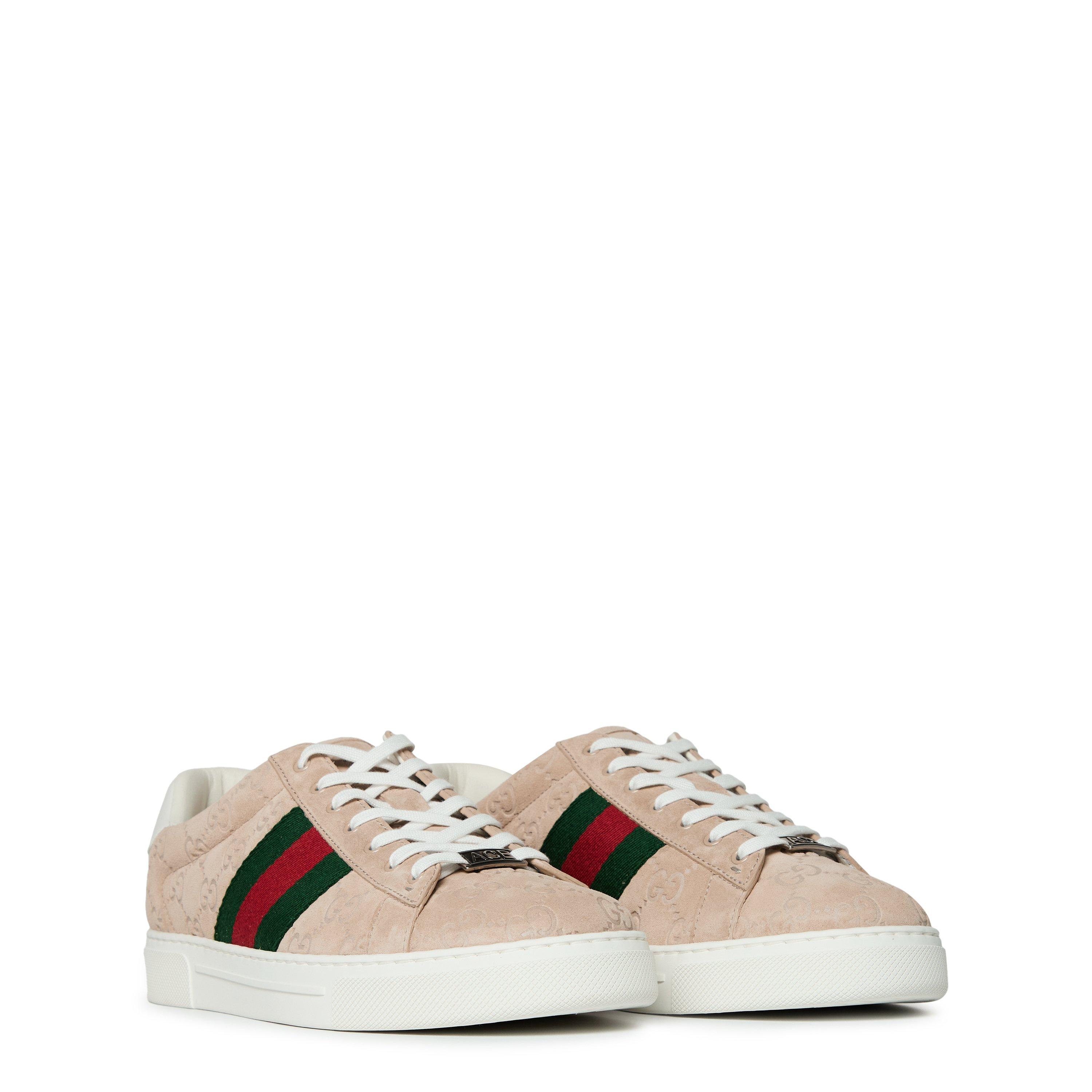 Oatmeal - Gucci - GG Web Ace Sneakers - 4