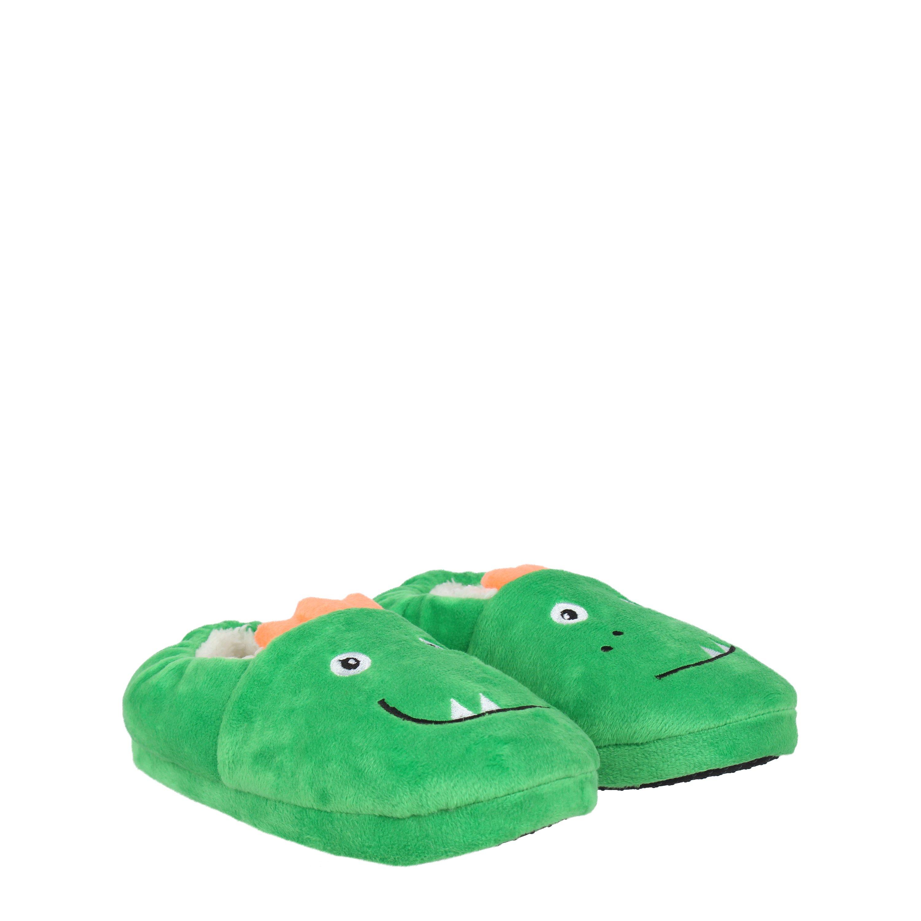 Green/Orange - Grün/Orange - Firetrap - Dinosaur Slipper & Eyemask Set - 3