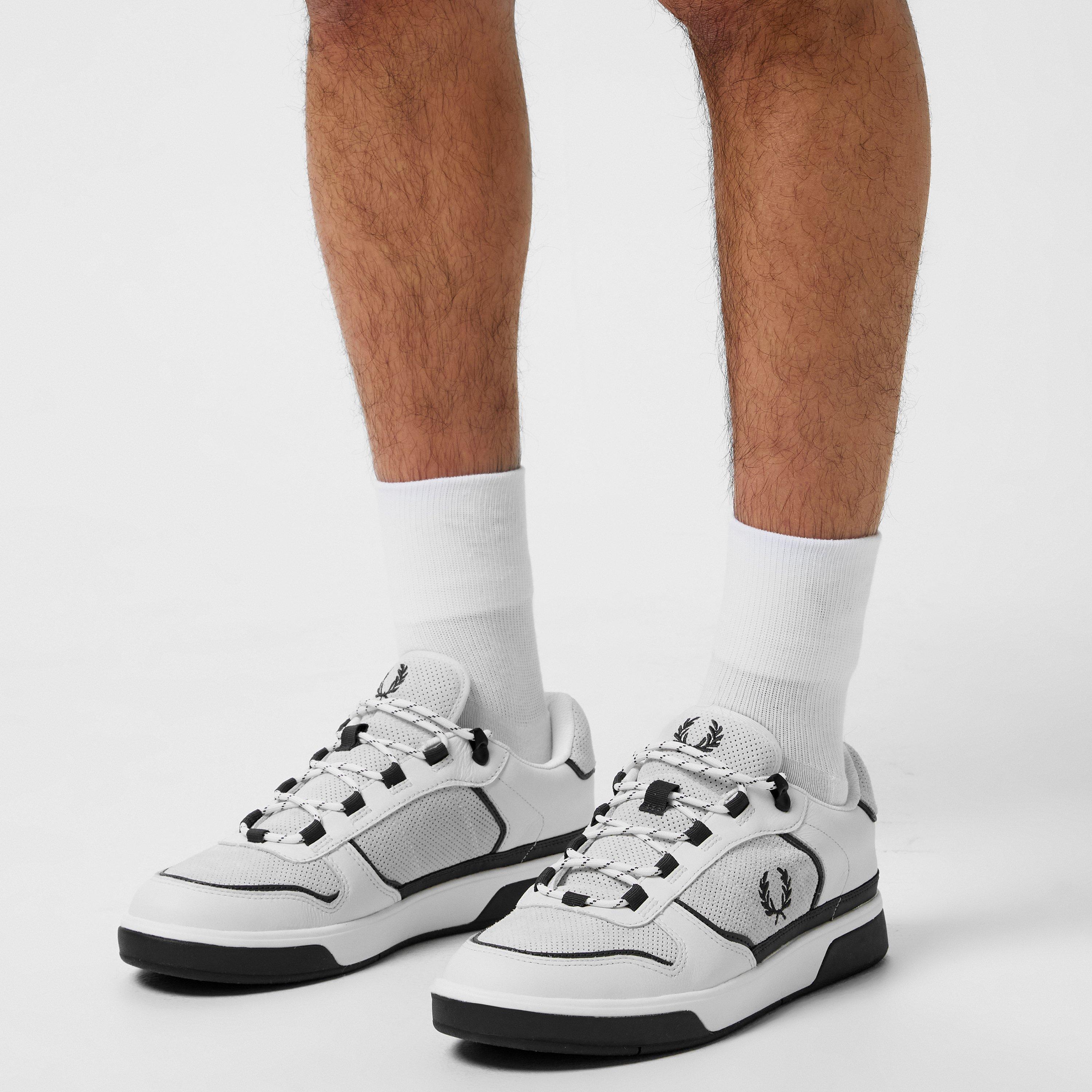 X42 White/Grey - Fred Perry - Men's Court Low-Top Trainers - 2