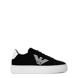 Emporio Armani Leather Logo Trainers