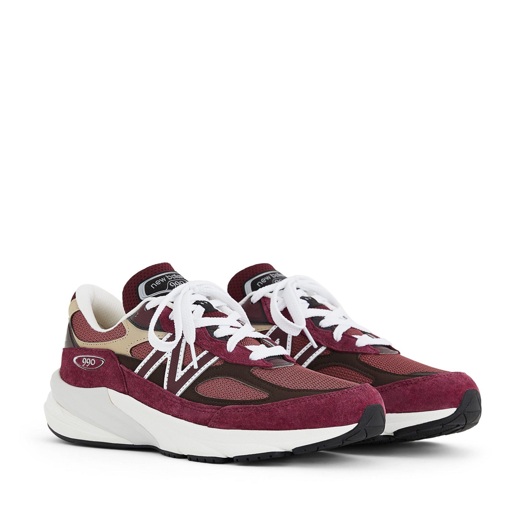 Burgundy - New Balance - New Balance 990v6 Trainers Made In Usa - 4