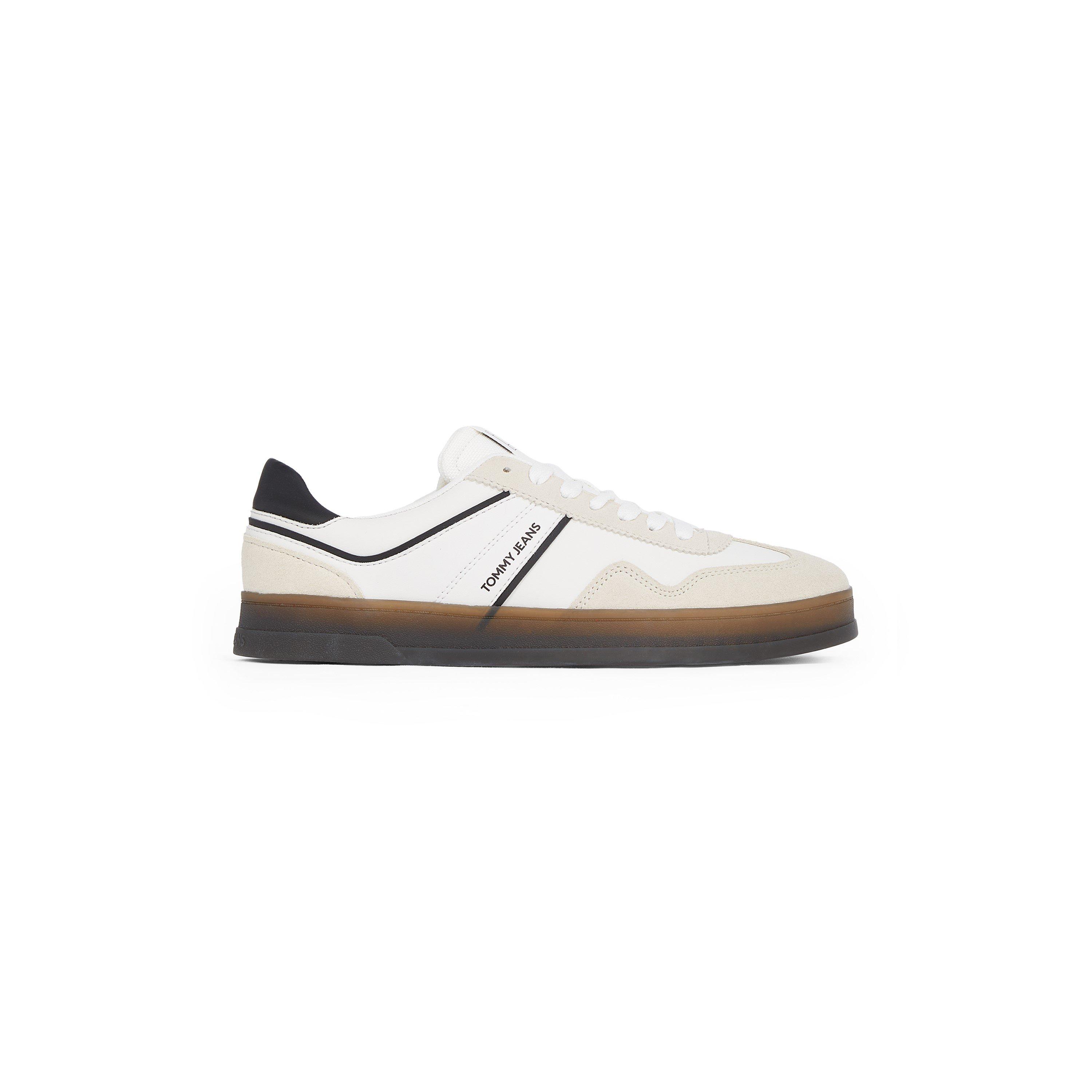 Bijela/Crna/Žvakaća guma - Tommy Jeans - Men's Greenwich Leather Low-Top Trainers - 2