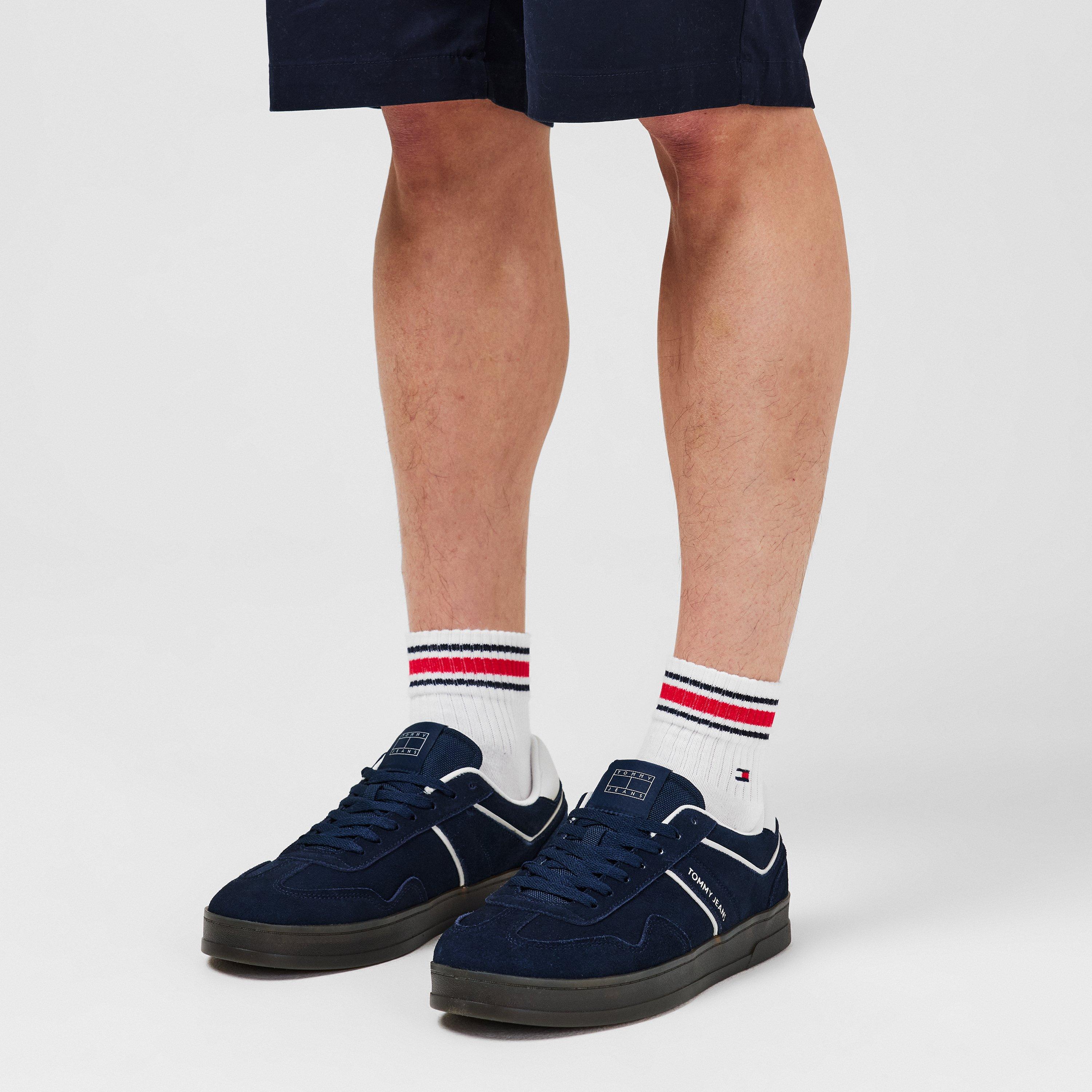 DkNavy/Wht/Gum - Tommy Jeans - Men's Greenwich Suede Low-Top Trainers - 2