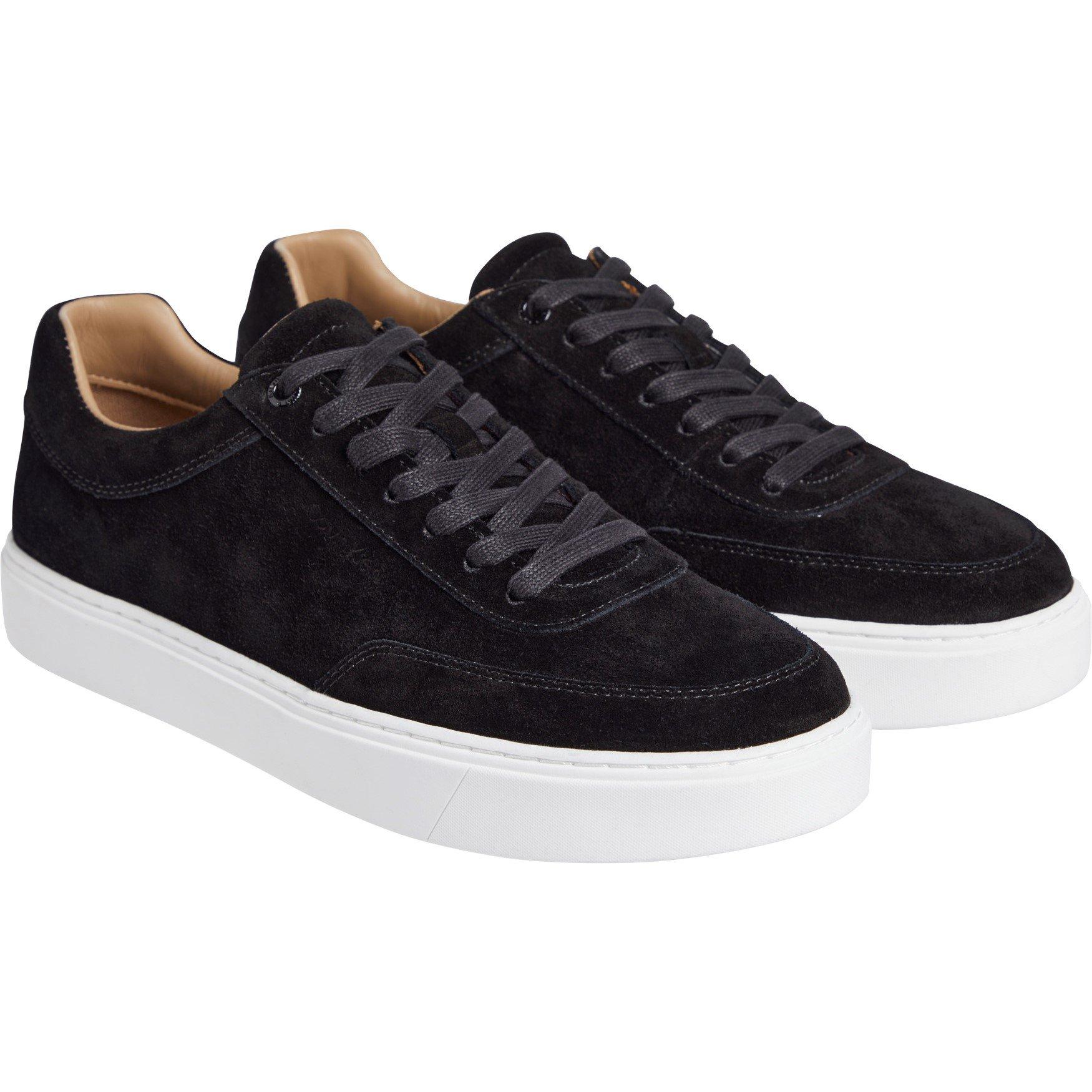 Preto/Branco - Calvin Klein - Men's Lace-Up Suede Low-Top Trainers - 3