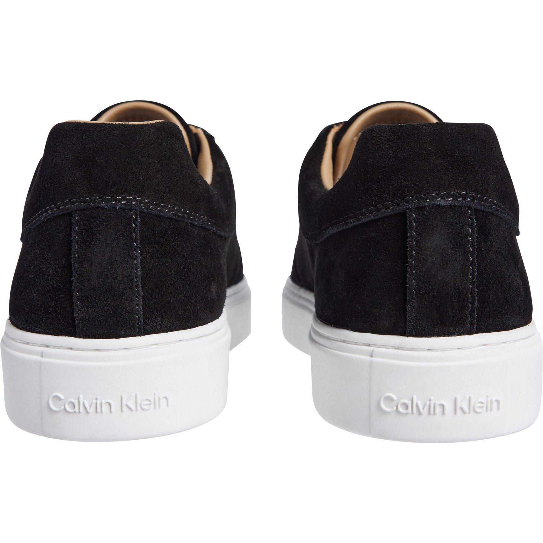 Preto/Branco - Calvin Klein - Men's Lace-Up Suede Low-Top Trainers - 5