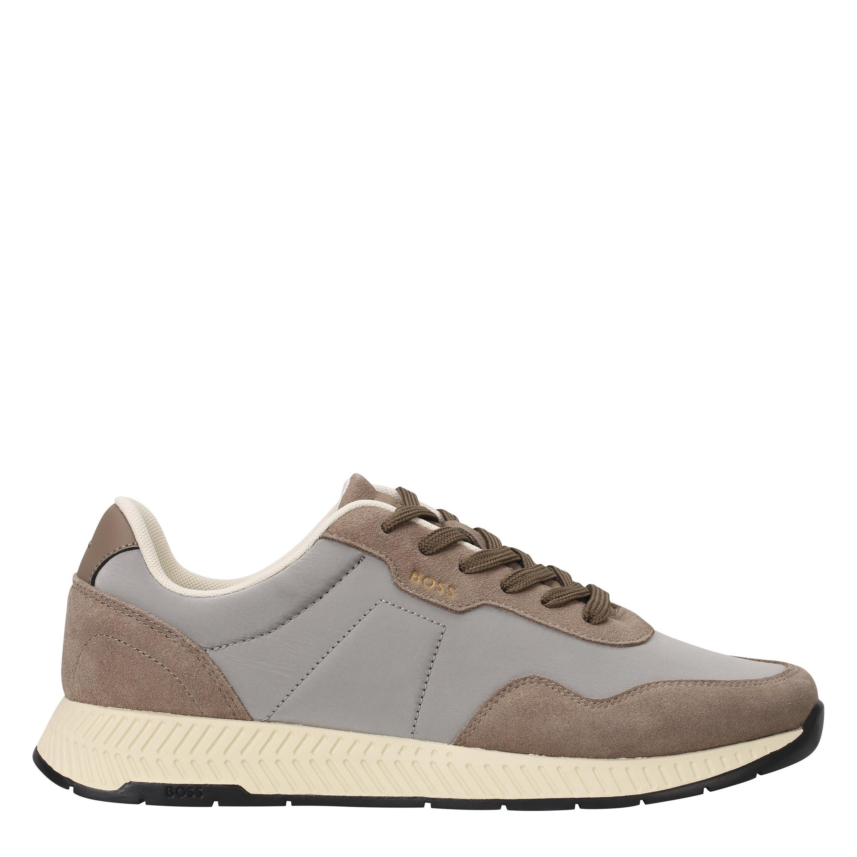 Boss Mens BOSS Titanium Run Low-Top Trainers - Brown 240 - Size 7 (41)