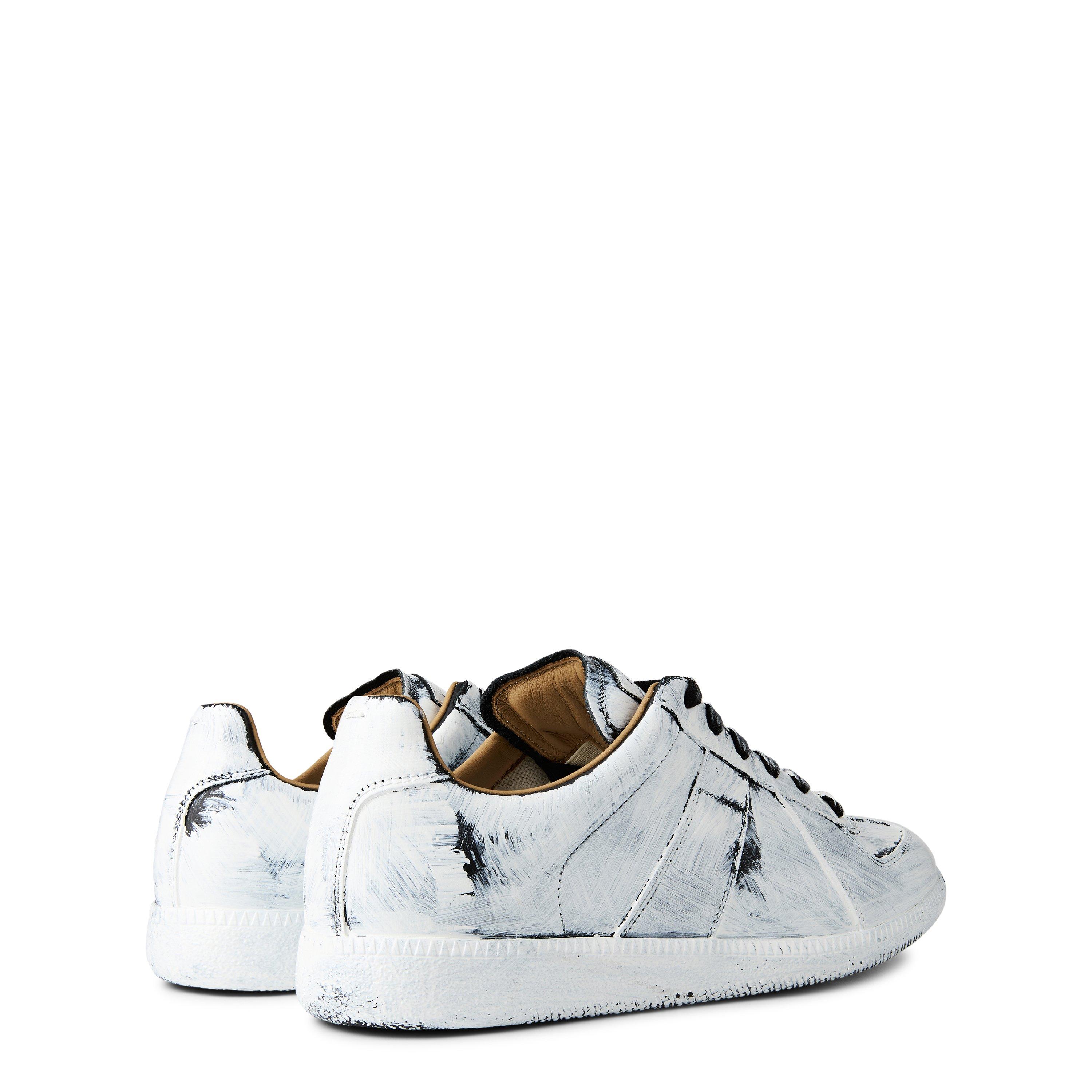 White - Maison Margiela - Men's Replica Bianchetto Painted Low-Top Trainers - 5