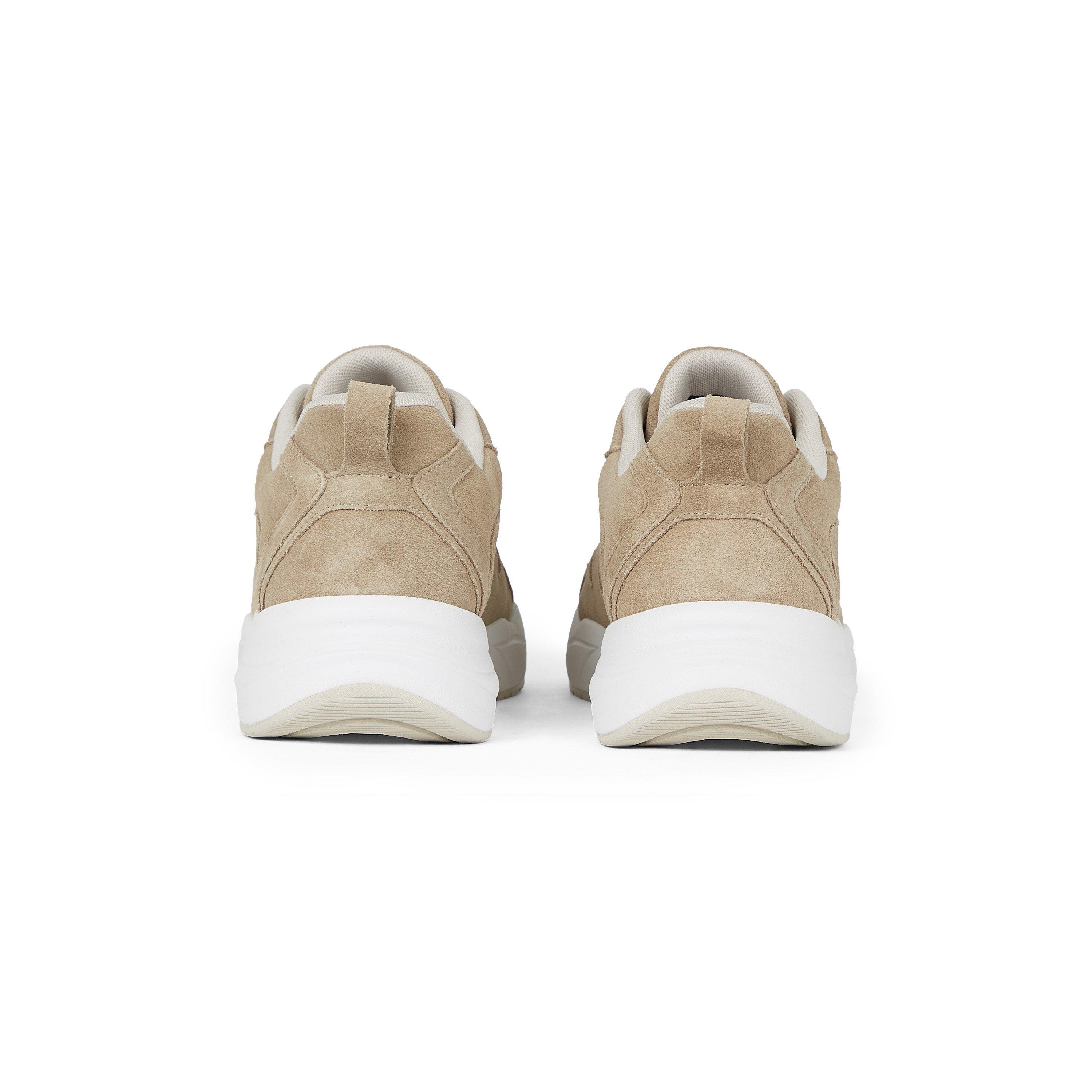 Travertine/Wht - Calvin Klein Jeans - Men's Retro Tennis Low Mixed Media Runners - 3