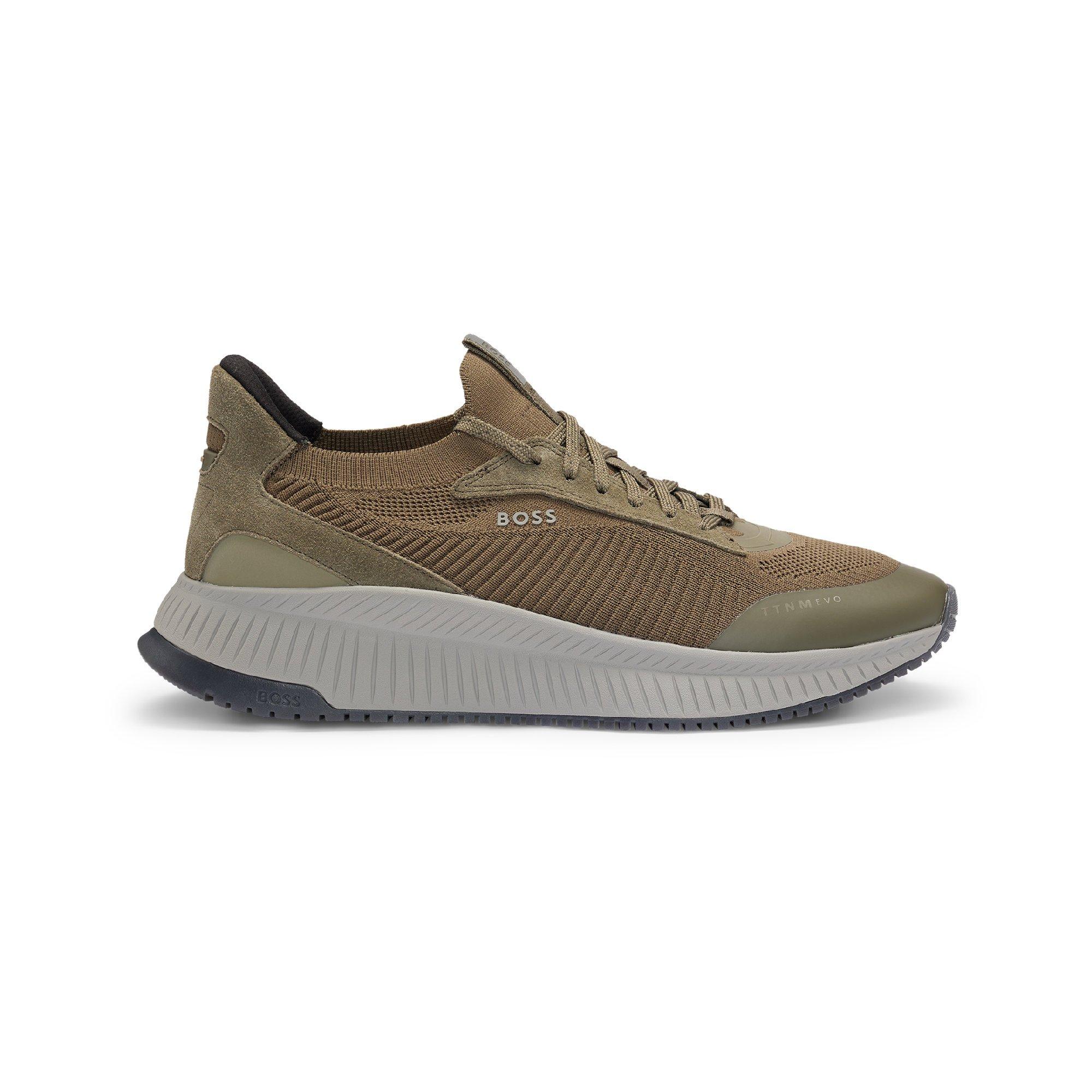 Boss Men's Ttnm Evo Trainers With Signature Detailing - Dark Green - 9 (43)