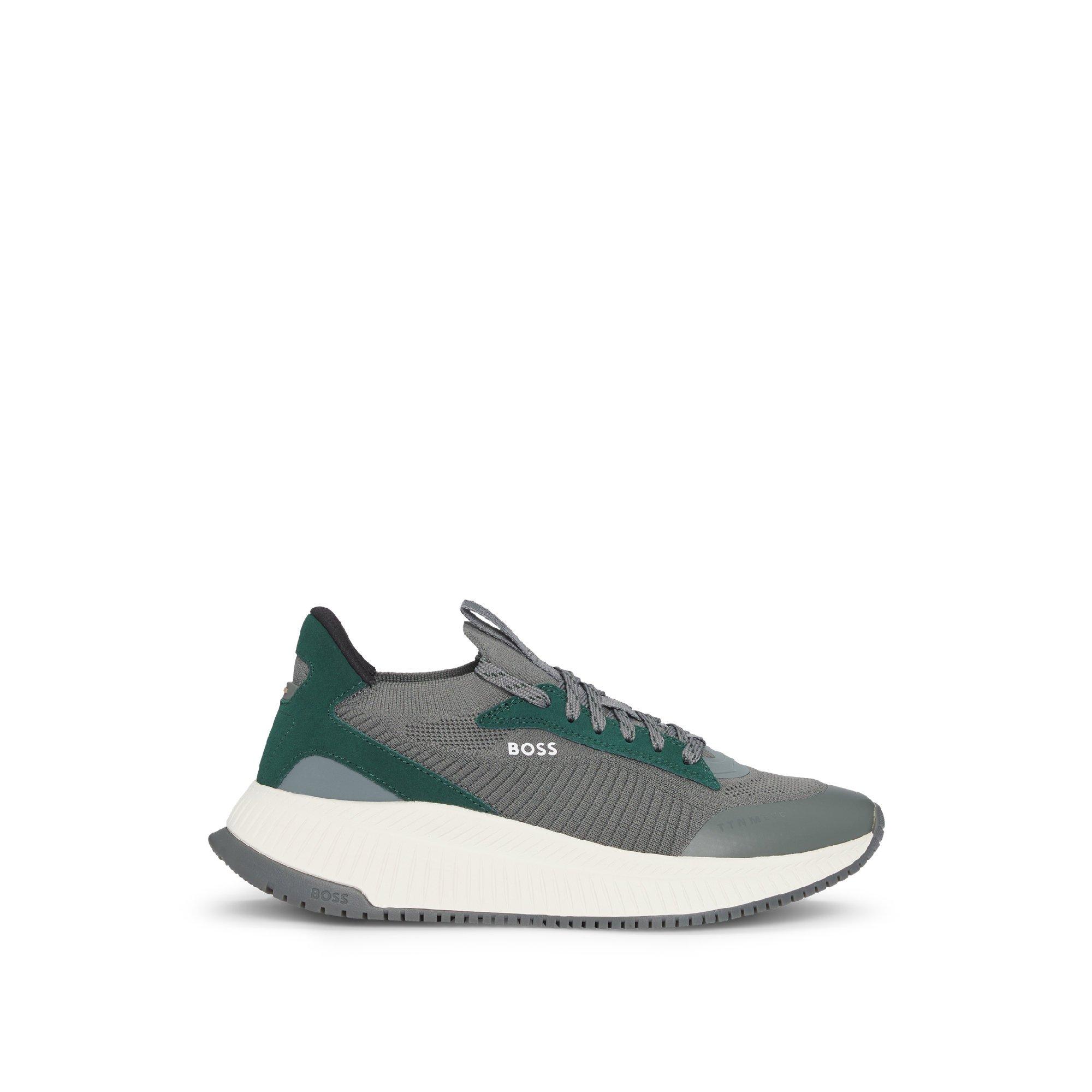 Boss Men's Ttnm Evo Trainers With Signature Detailing - Open Green - 9 (43)
