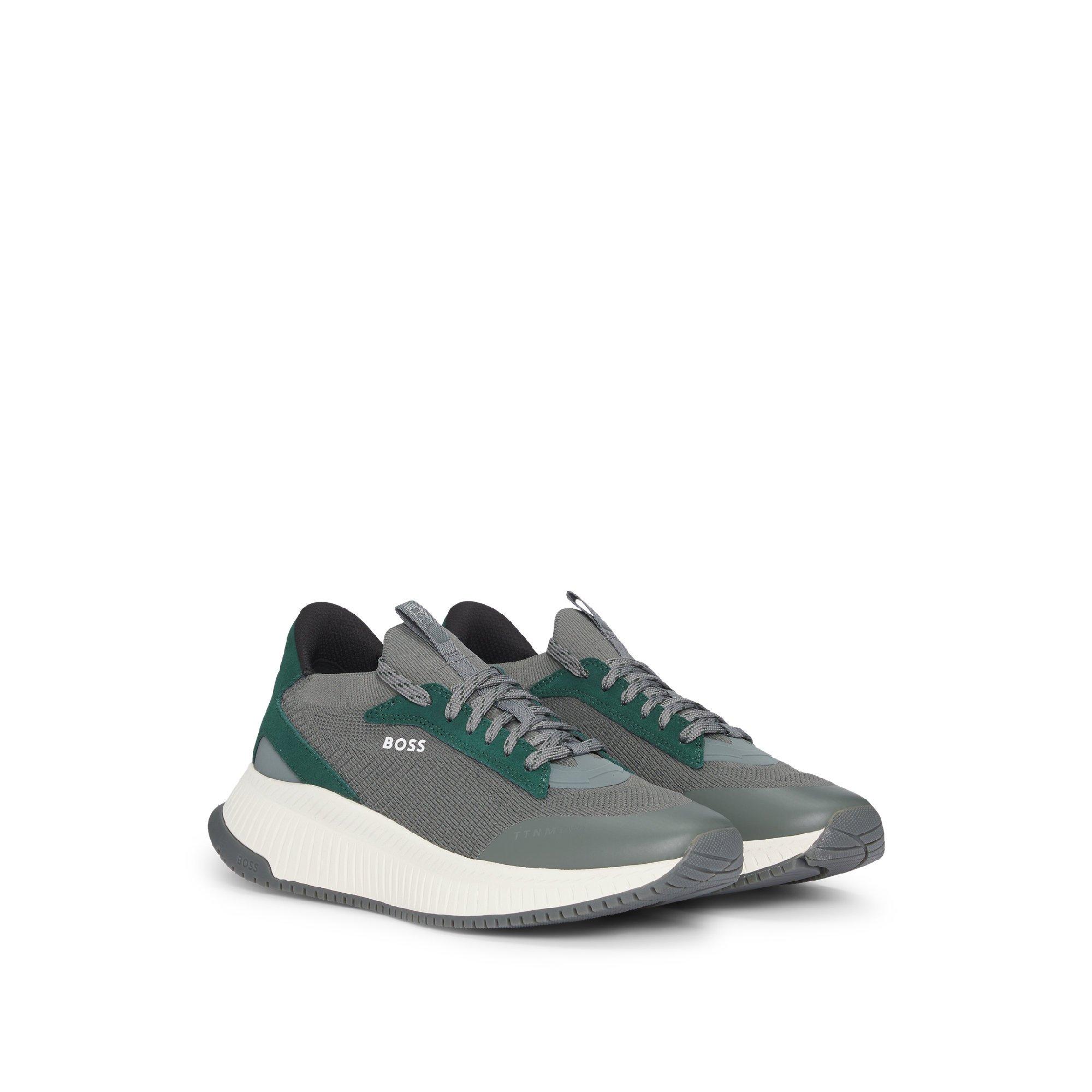 Open Green - Boss - Men's TTNM EVO Trainers with Signature Detailing - 2