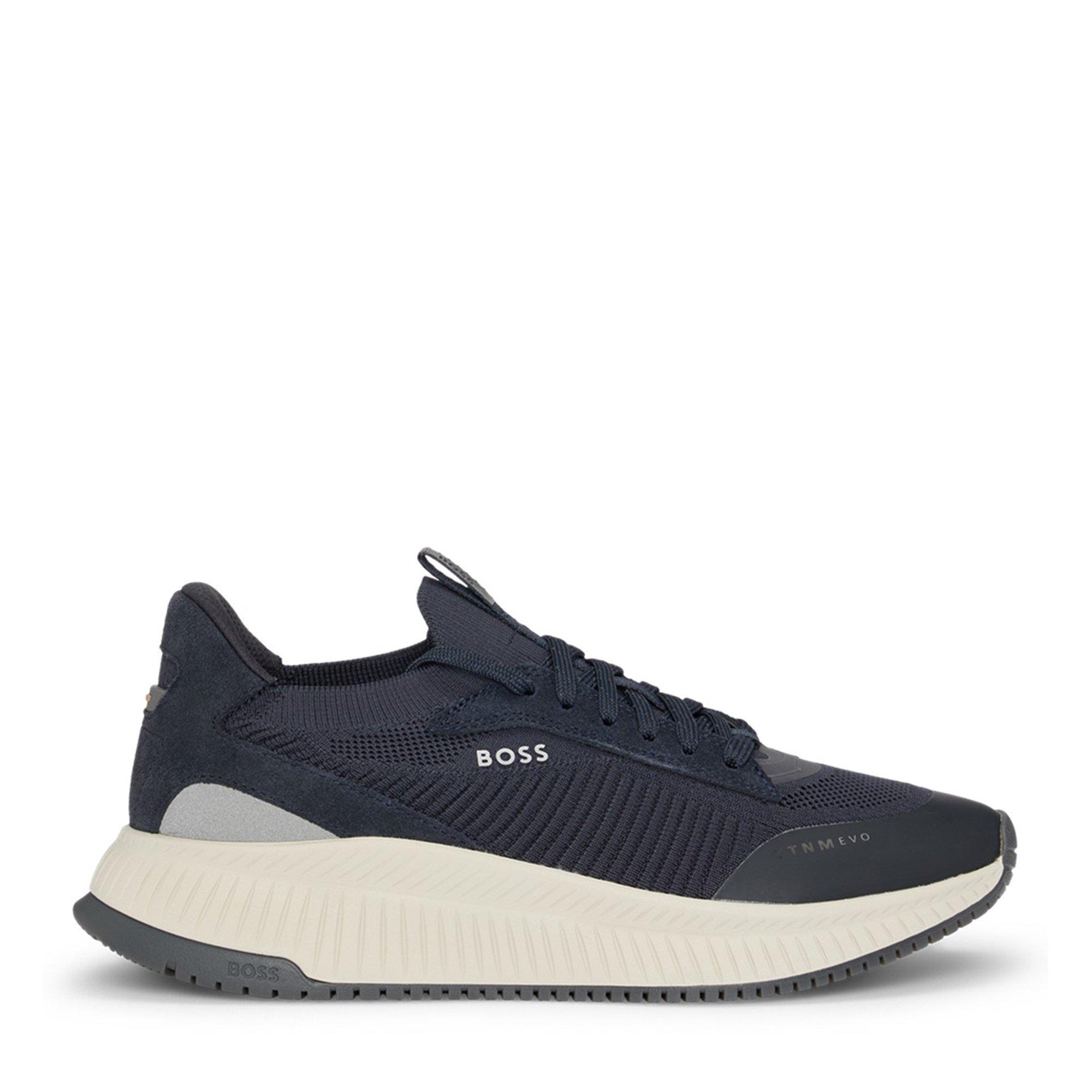 Boss Men's Ttnm Evo Trainers With Signature Detailing - Navy 401 - 12 (46)