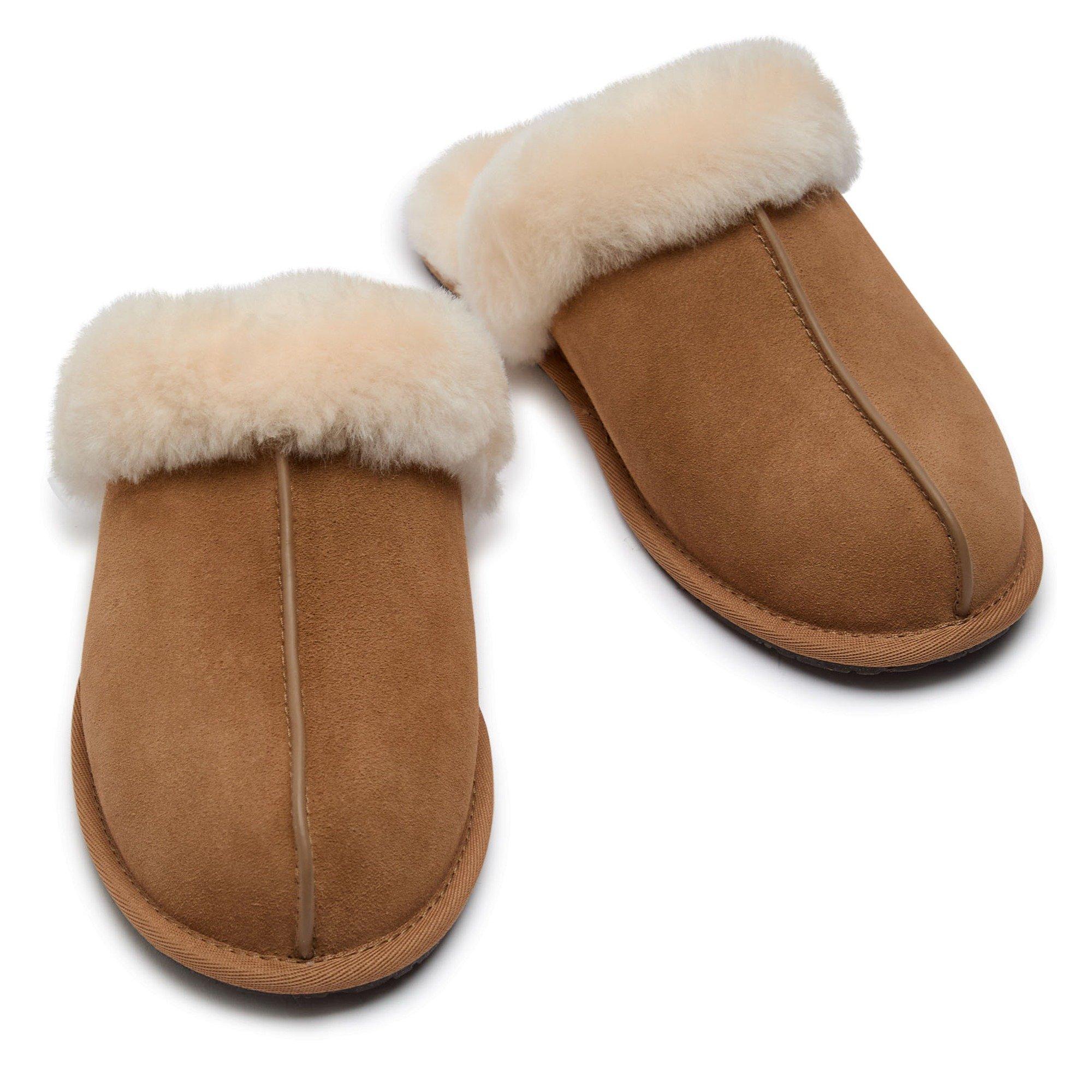 TAN - Ugg - Women's Scuffette II Suede Mule Slippers - 3