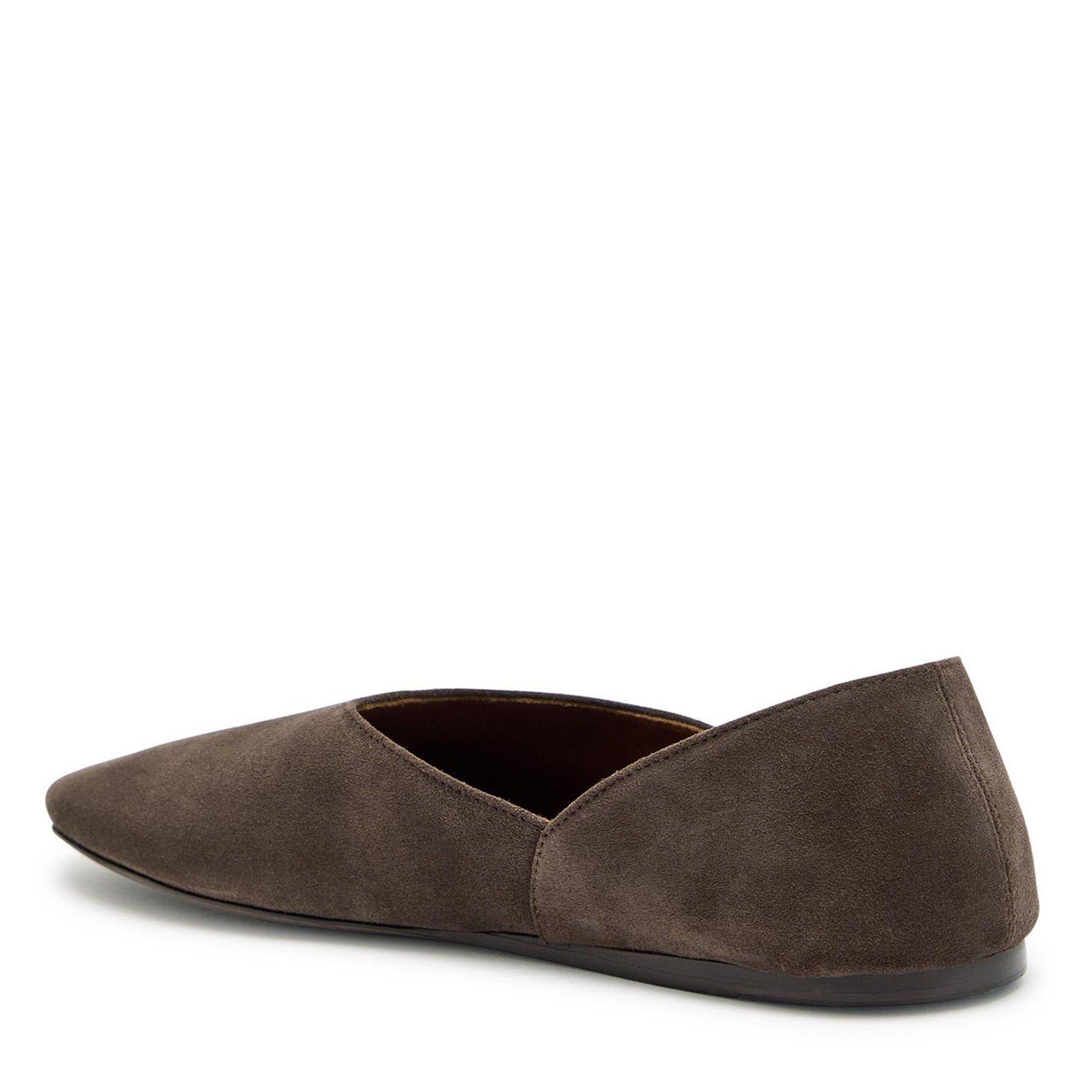 BROWN - Khaite - Women's Jane Suede Ballerina Slippers - 2