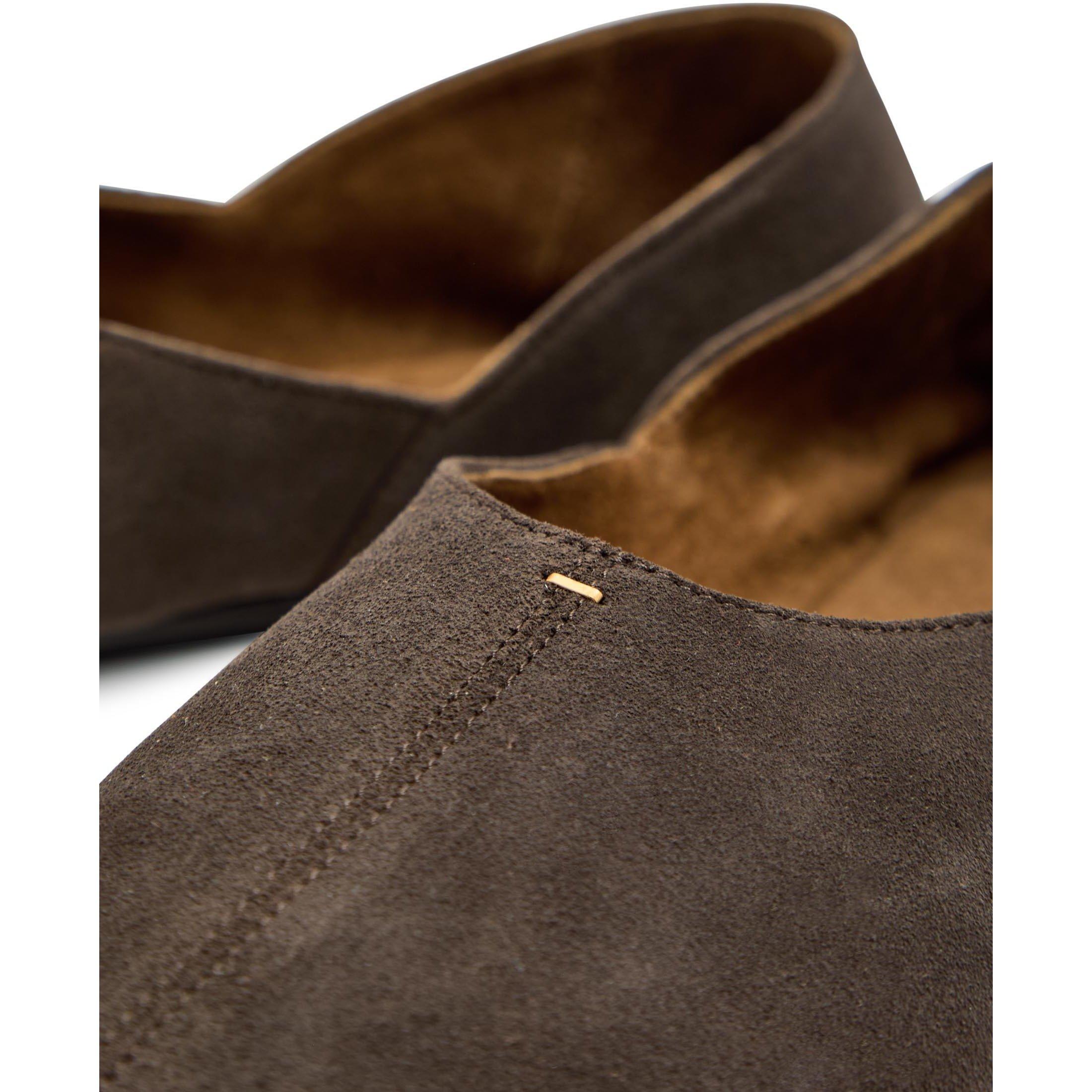 BROWN - Khaite - Women's Jane Suede Ballerina Slippers - 5