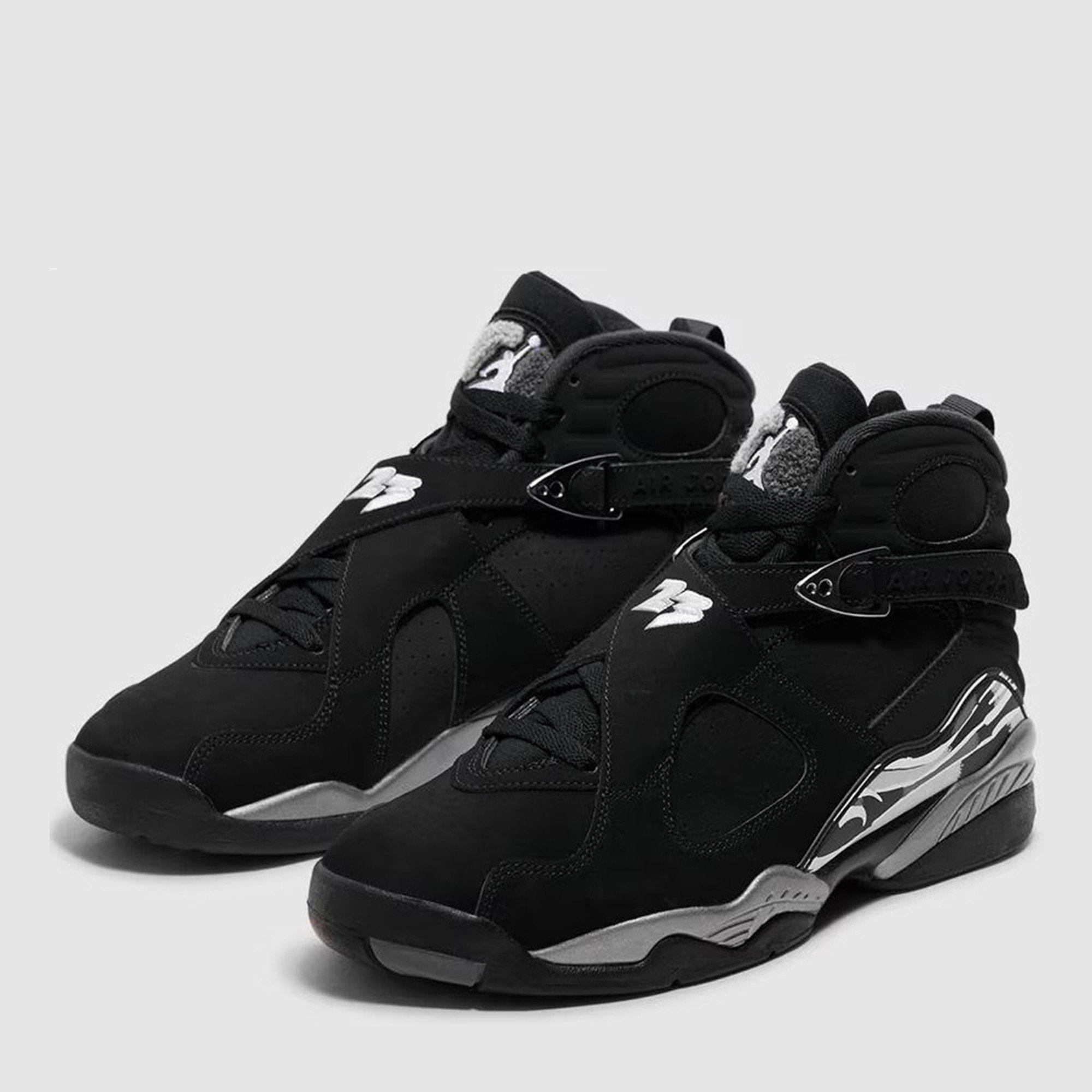 Black/White - Air Jordan - Air Jordan 8 Retro Chrome - 4