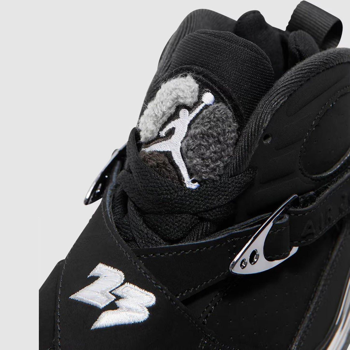 Black/White - Air Jordan - Air Jordan 8 Retro Chrome - 6