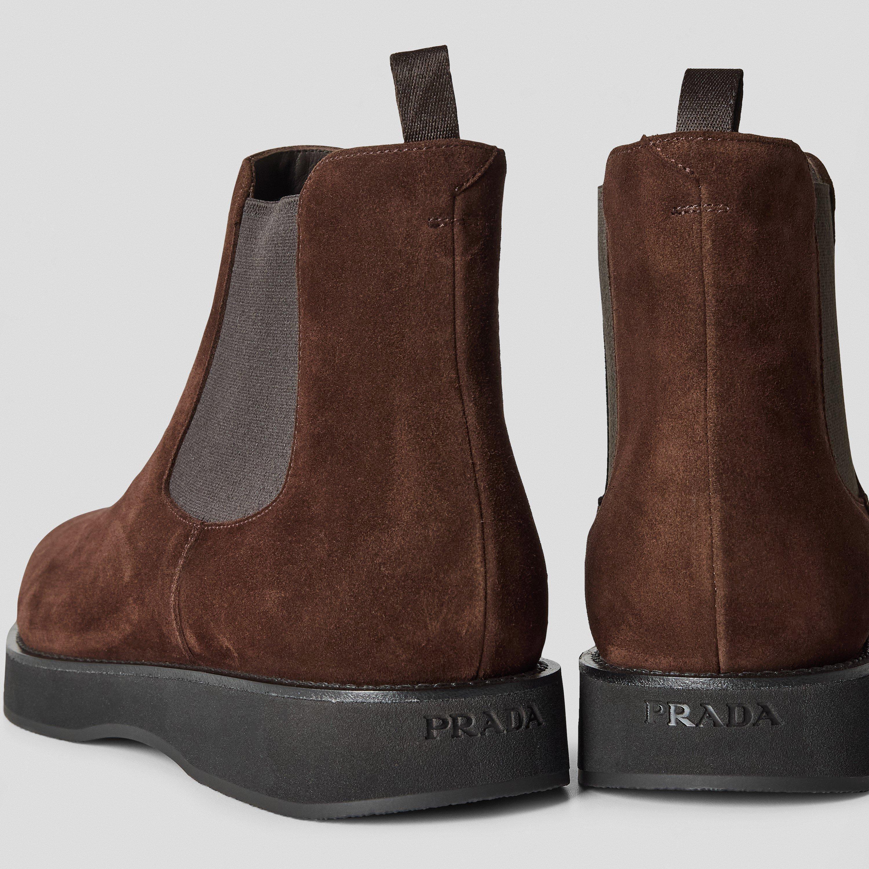 Dark Brown - Prada - Men's Chelsea Boots - 4