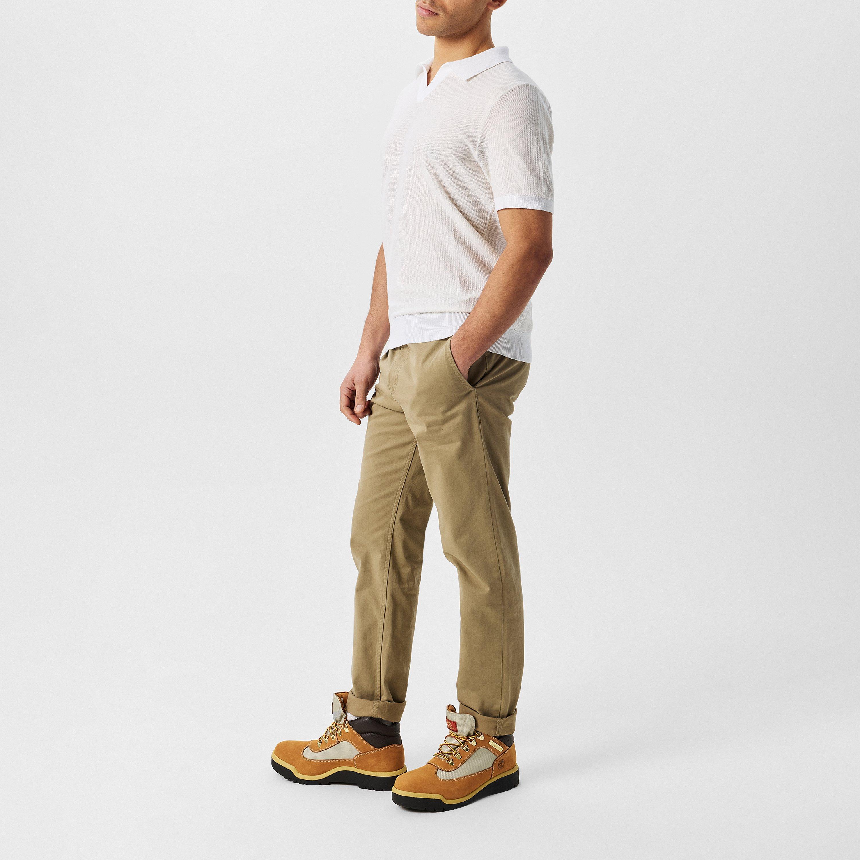 Wheat Nubuck - Timberland - Men's Mid Lace-Up Waterproof Rugged Boots - 5