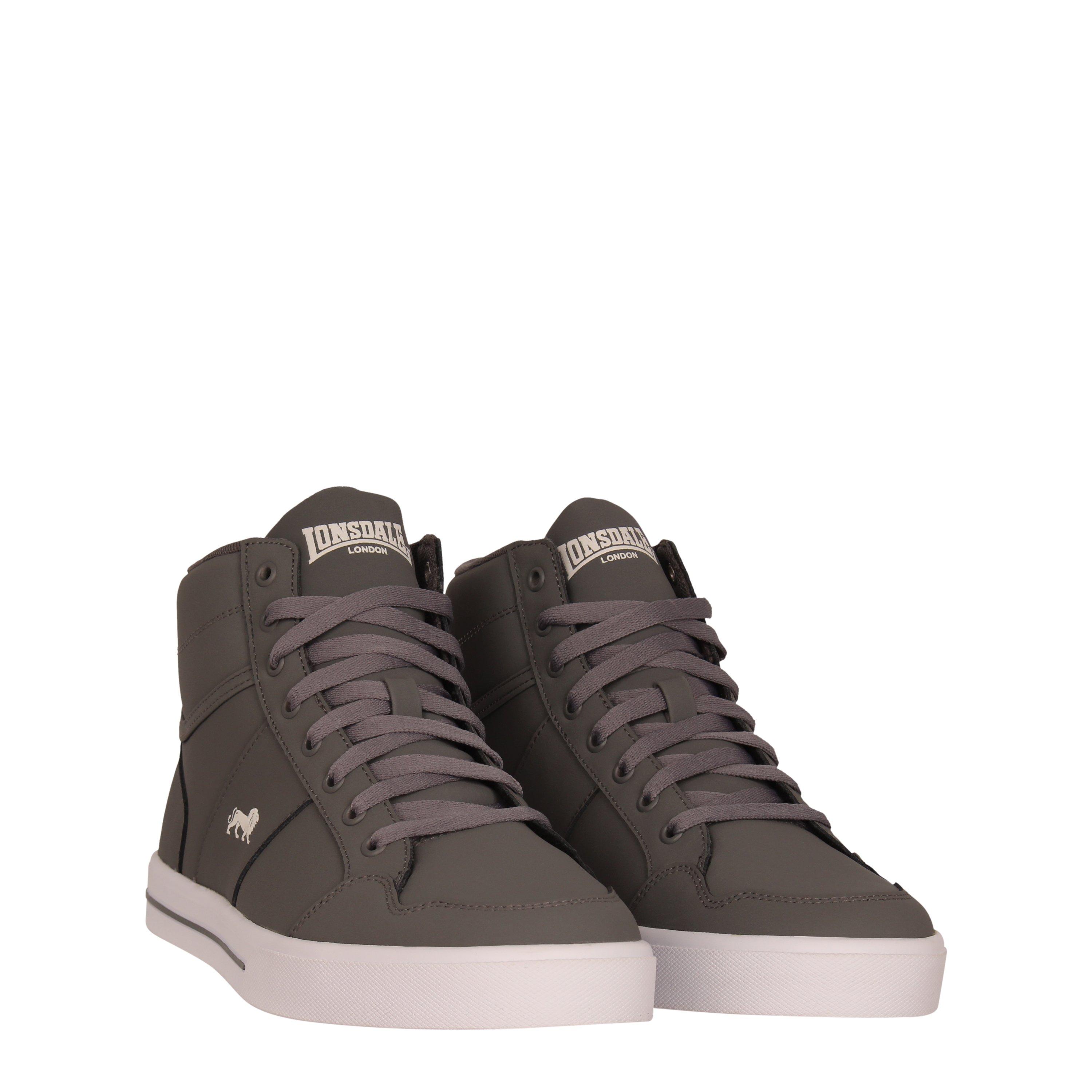 Grey/White - Lonsdale - Canons Mens Trainers - 3
