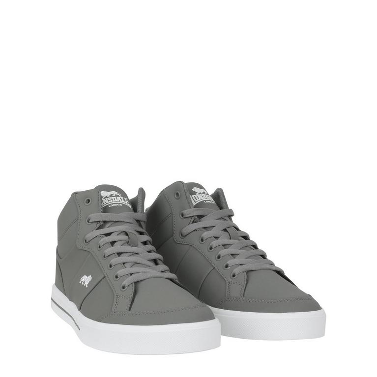 Gris/Blanc - Lonsdale - Canons Mens Trainers - 3