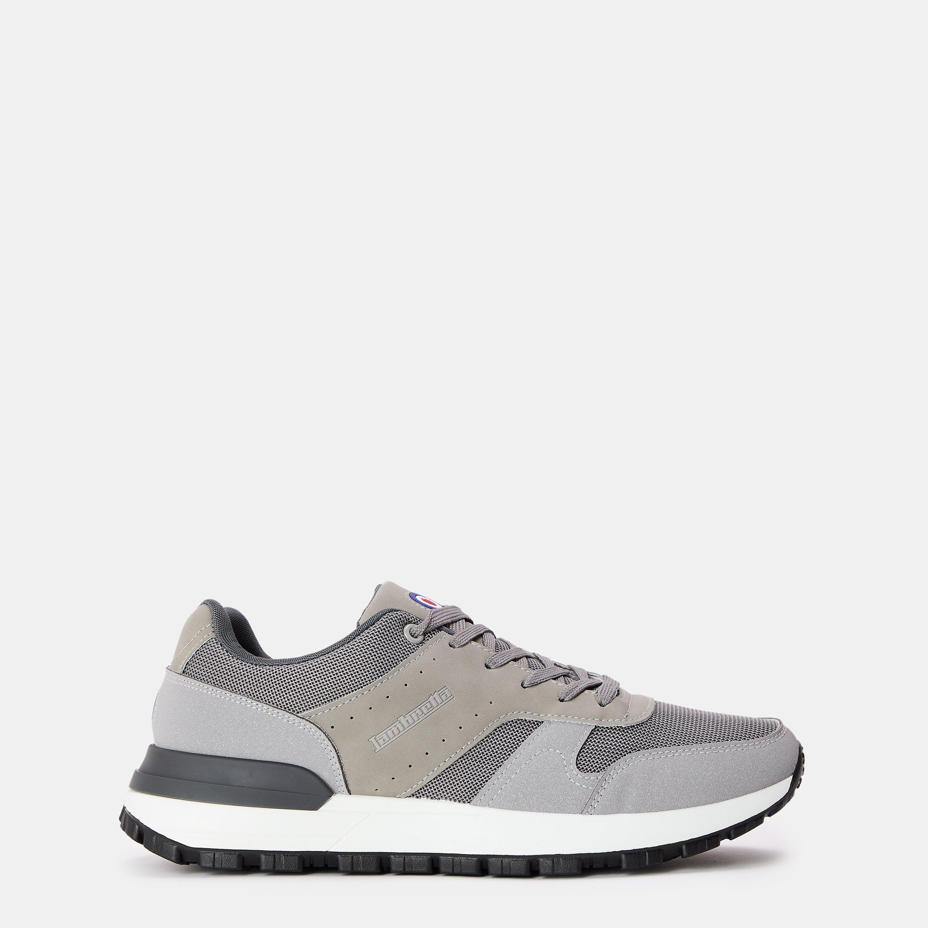Light Grey - Lambretta - Men's Echo Court Trainers - 1
