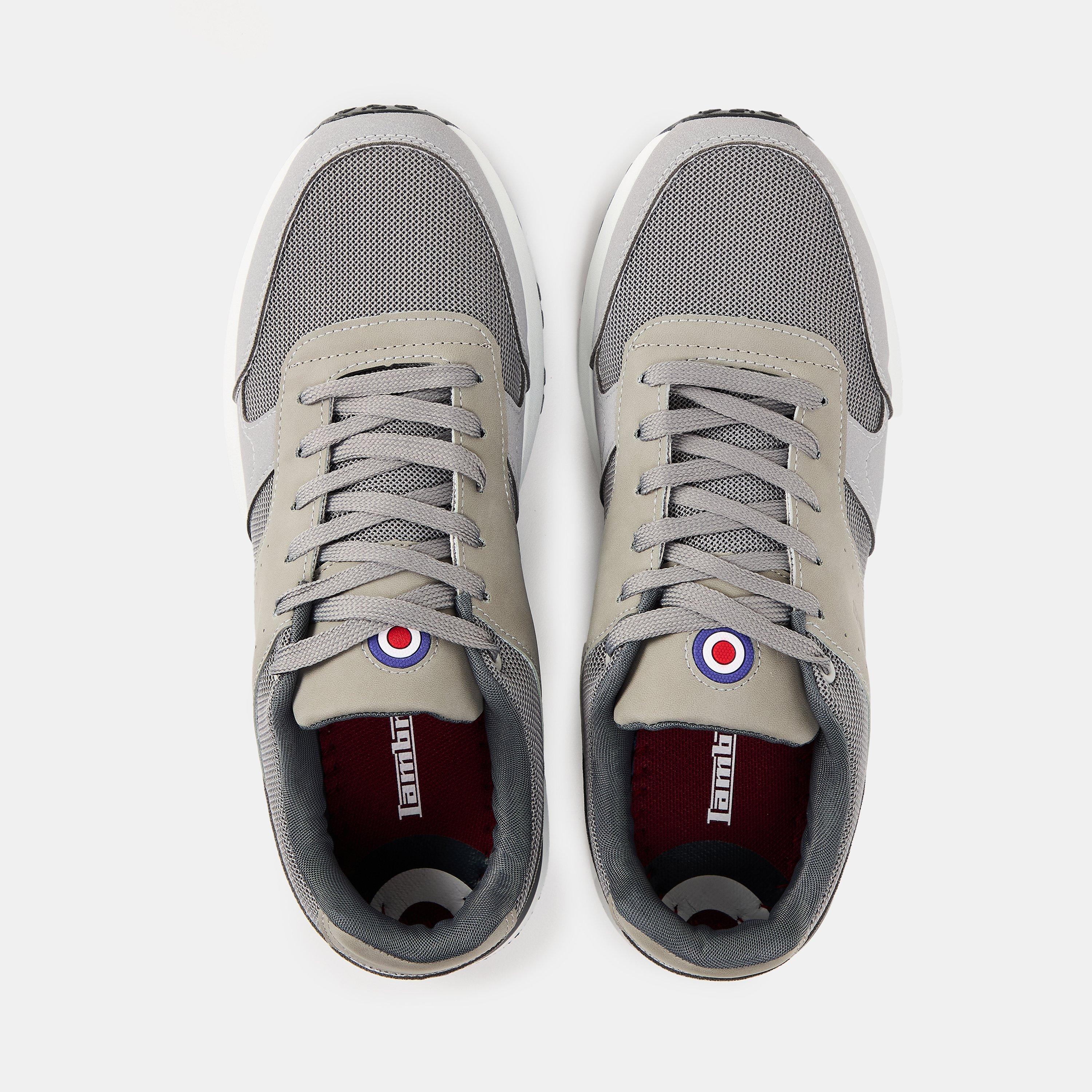 Light Grey - Lambretta - Men's Echo Court Trainers - 5