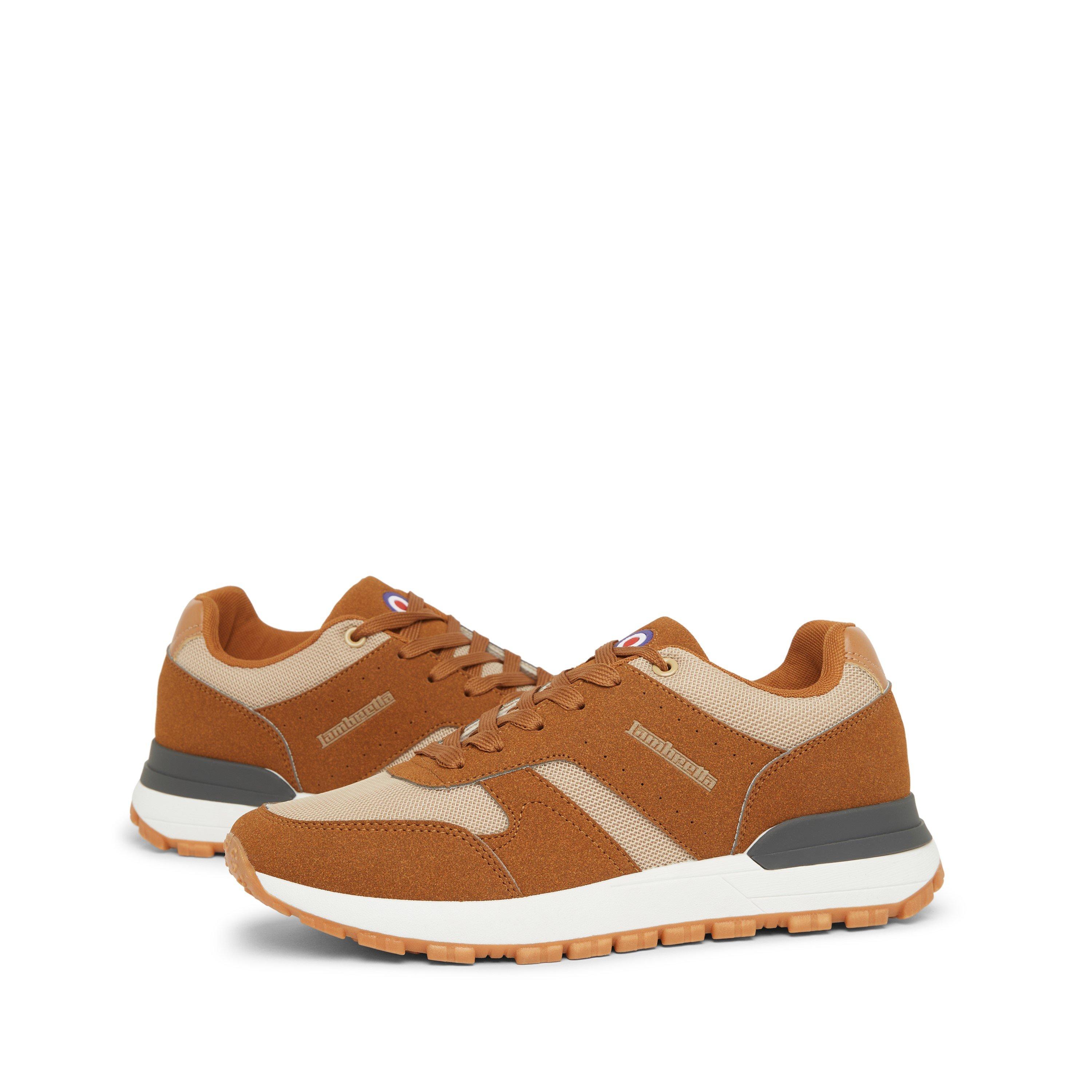 Tan/Beige - Lambretta - Echo Court Trainers - 3