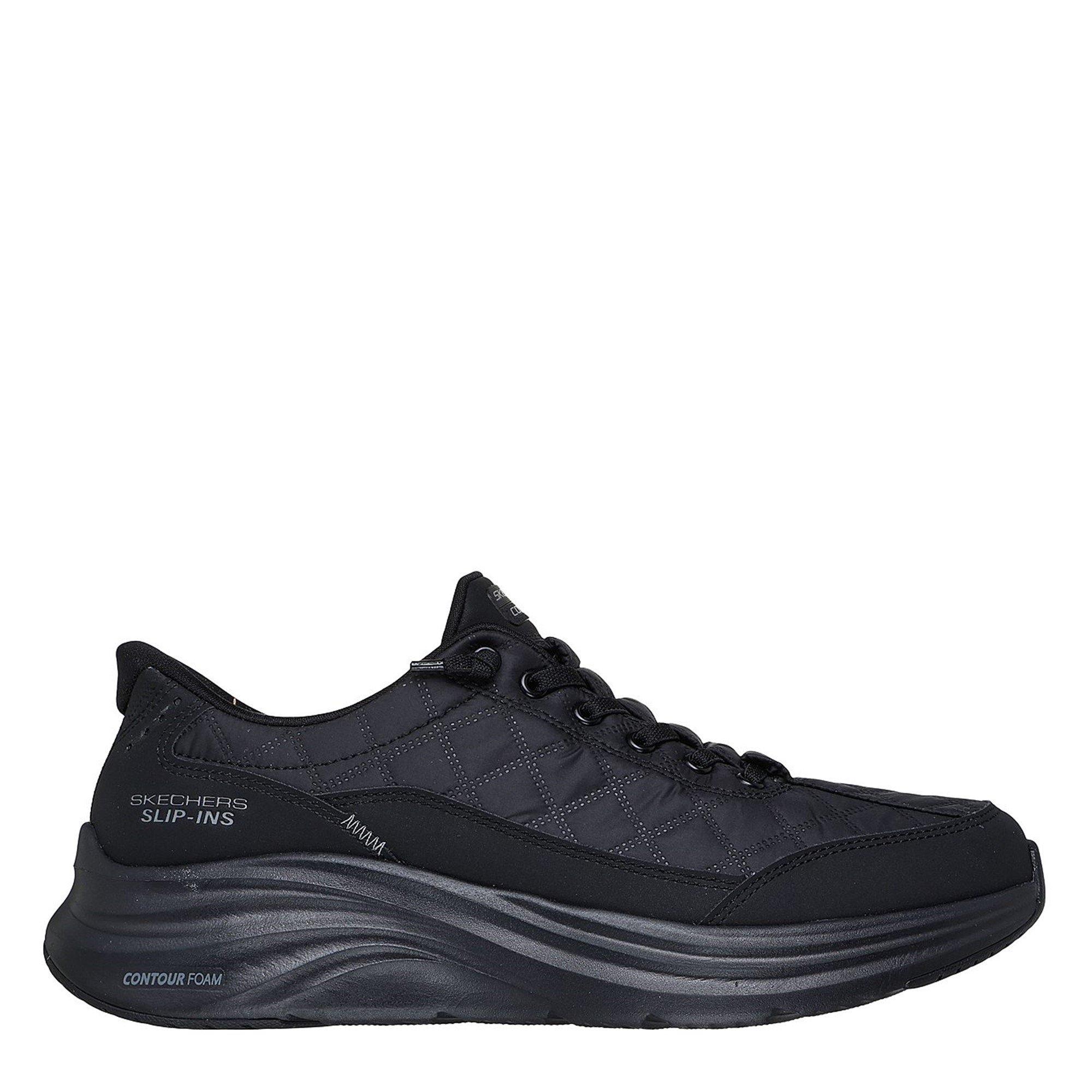 Noir - Skechers - Deconstructed Quilted Upper Sneaker Slip On Trainers Mens - 3