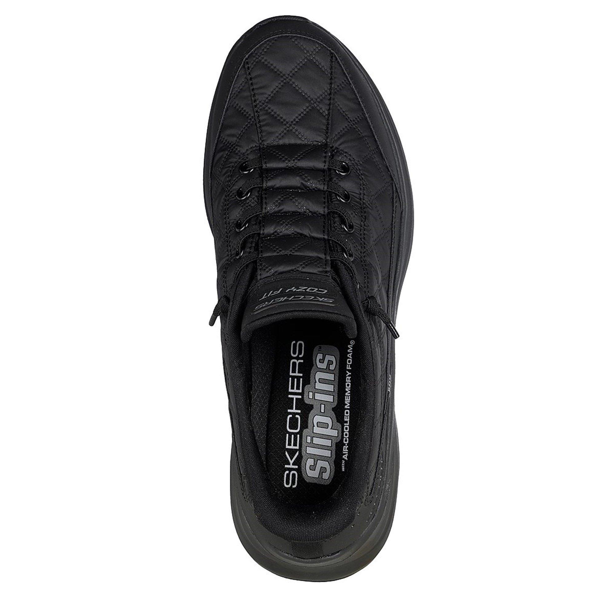 Noir - Skechers - Deconstructed Quilted Upper Sneaker Slip On Trainers Mens - 5