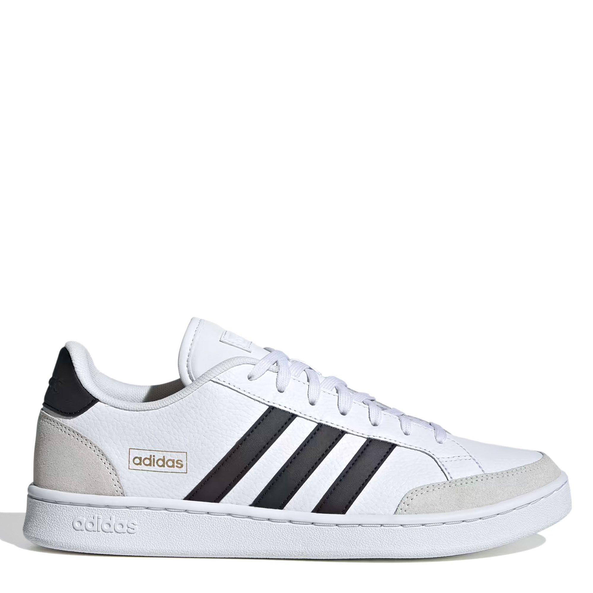 White/Blk/Grey - adidas - Grand Court Mens Shoes - 1