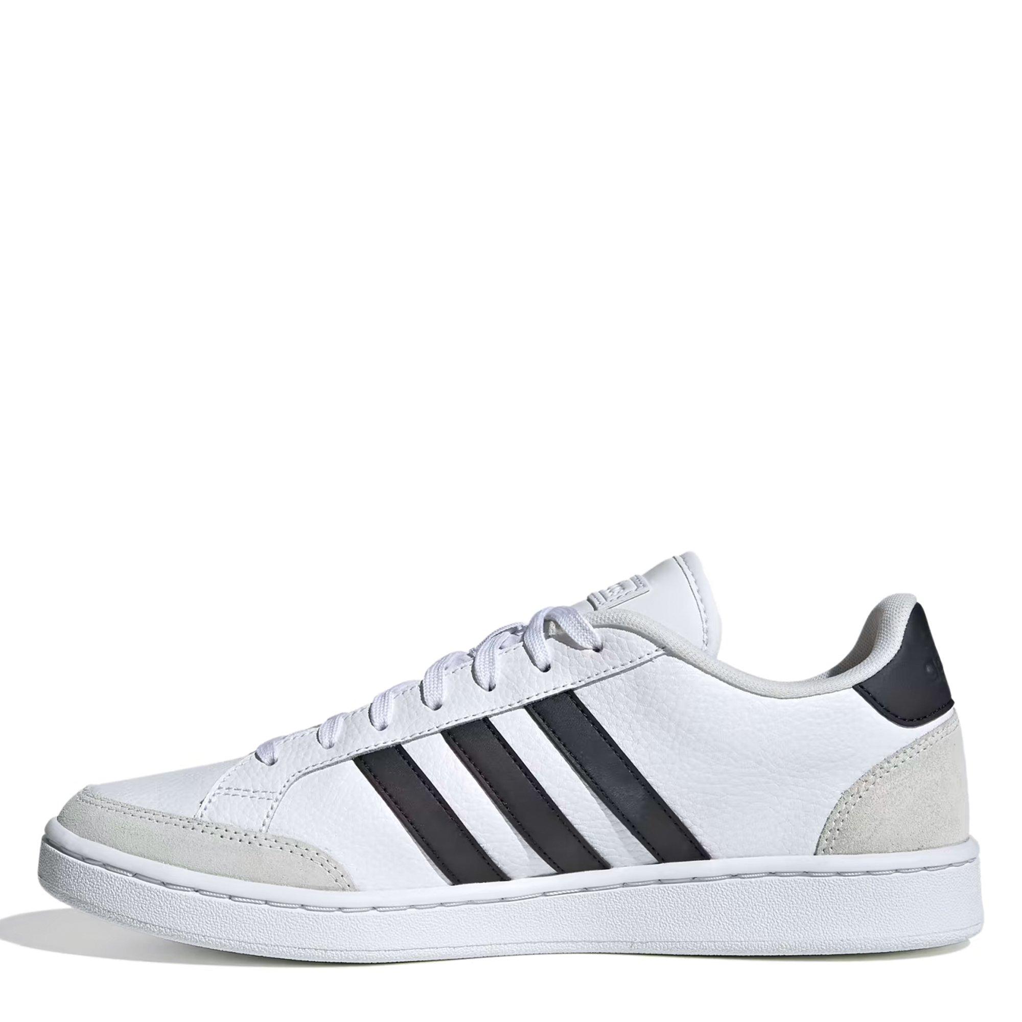 White/Blk/Grey - adidas - Grand Court Mens Shoes - 2