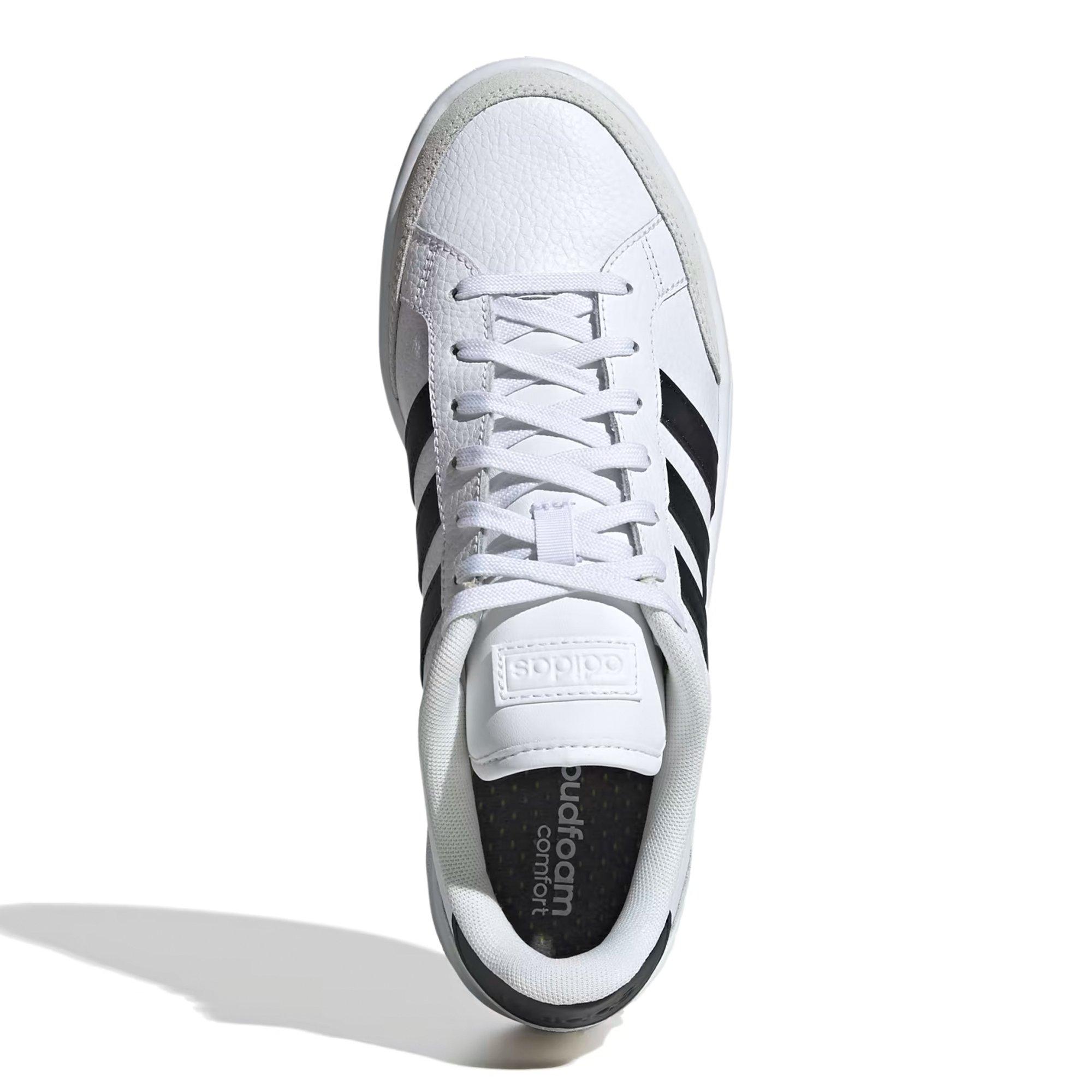 White/Blk/Grey - adidas - Grand Court Mens Shoes - 3