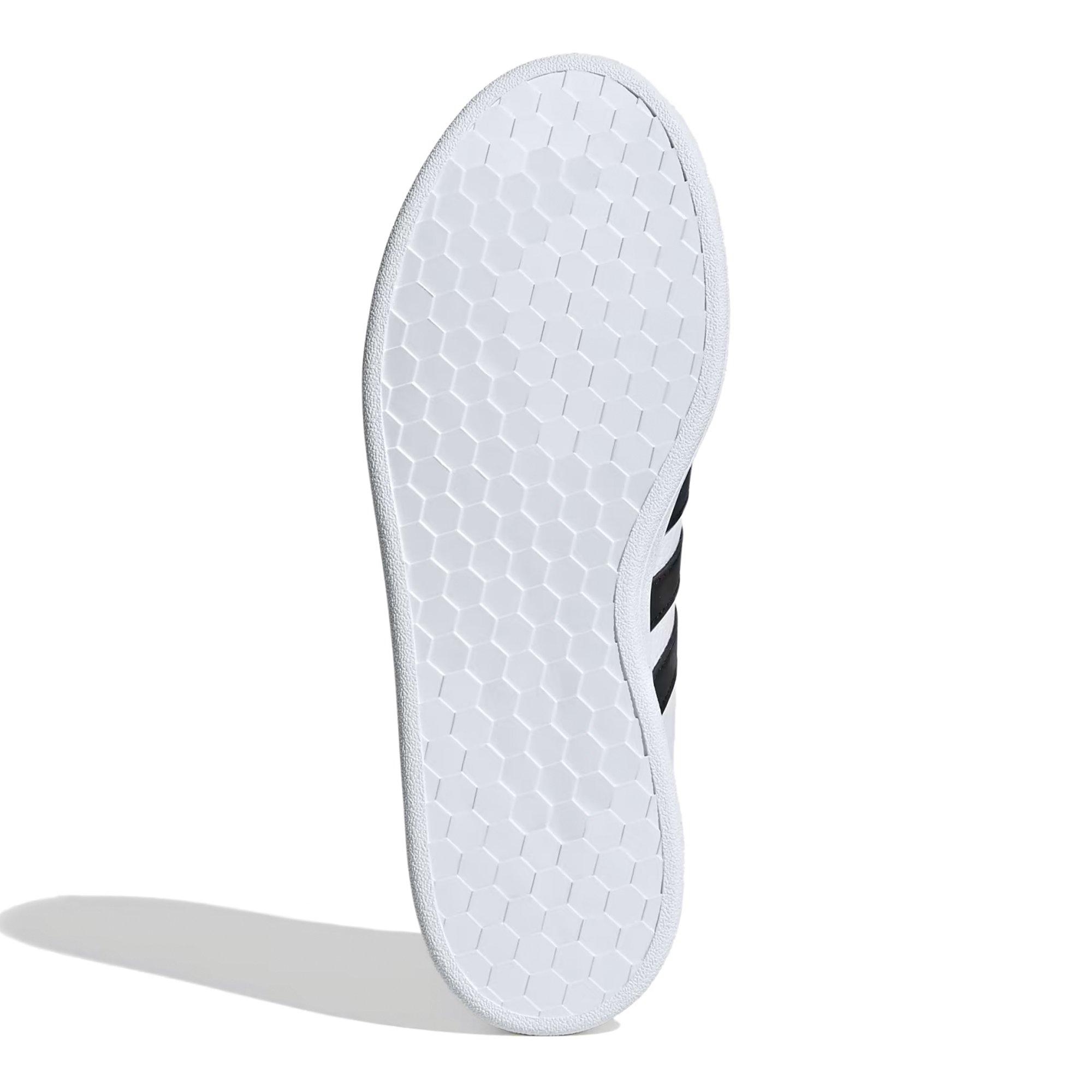 White/Blk/Grey - adidas - Grand Court Mens Shoes - 4