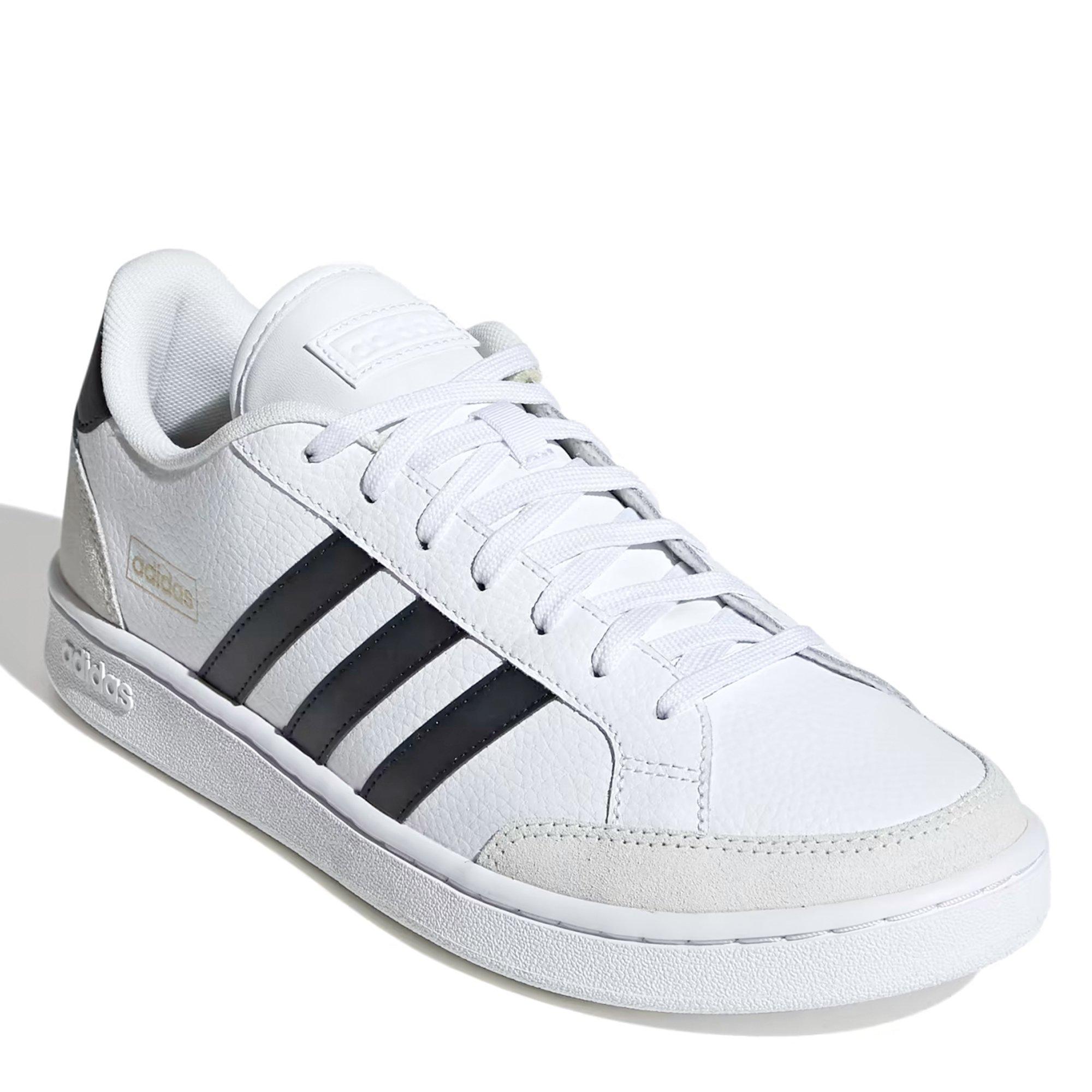 White/Blk/Grey - adidas - Grand Court Mens Shoes - 5