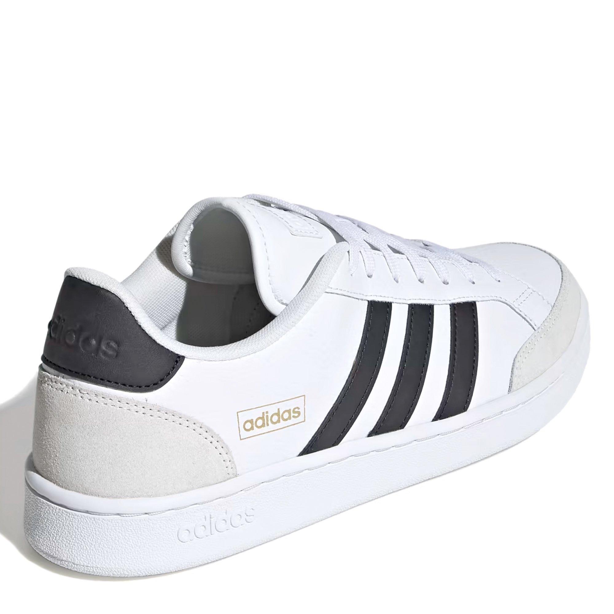 White/Blk/Grey - adidas - Grand Court Mens Shoes - 6
