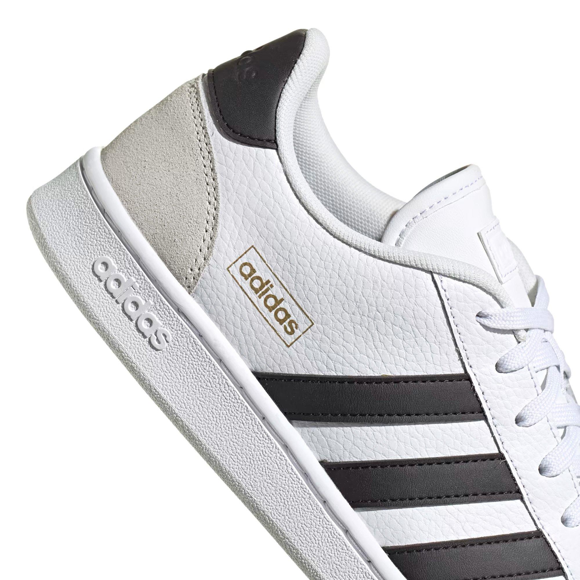White/Blk/Grey - adidas - Grand Court Mens Shoes - 7