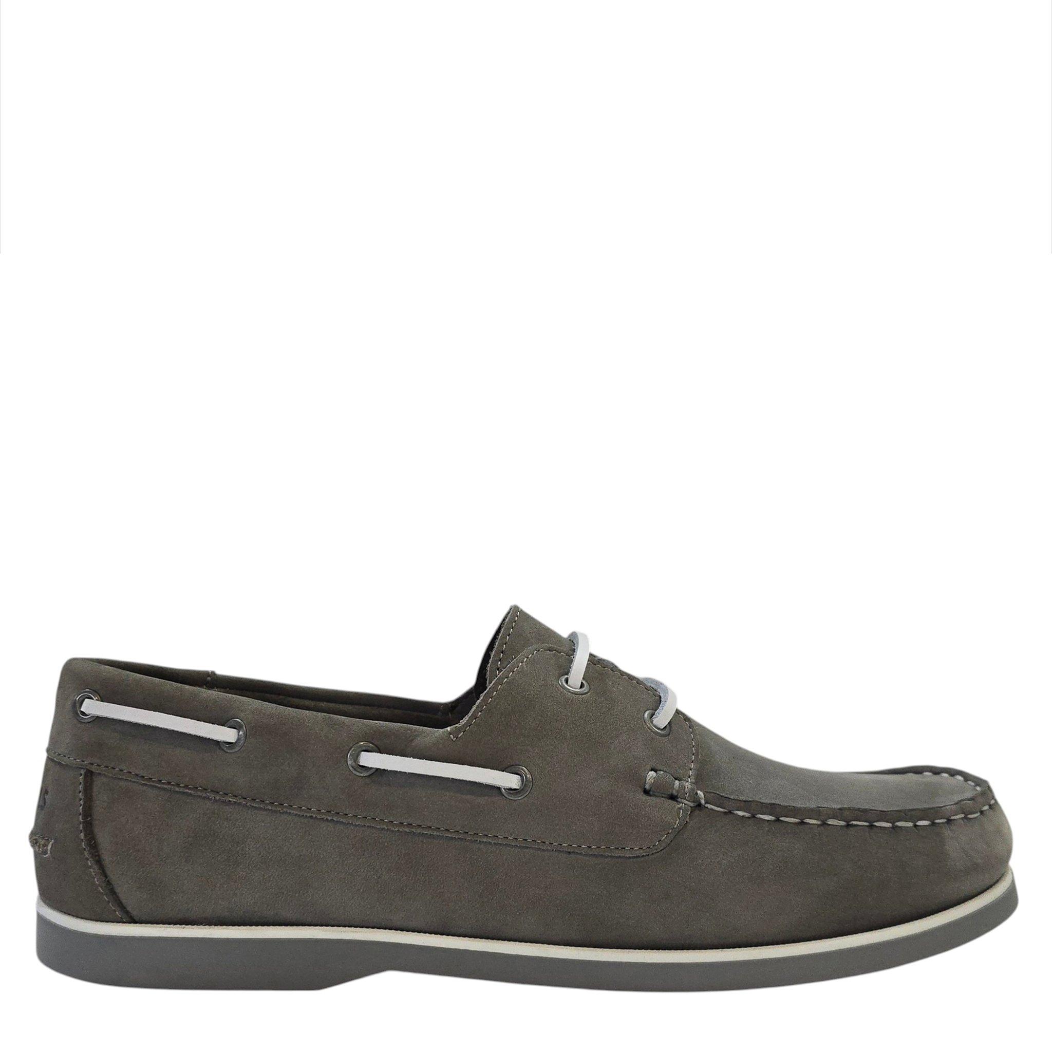 Jack Wills Men's Leather Boat Shoes - Grey - 8 (42)