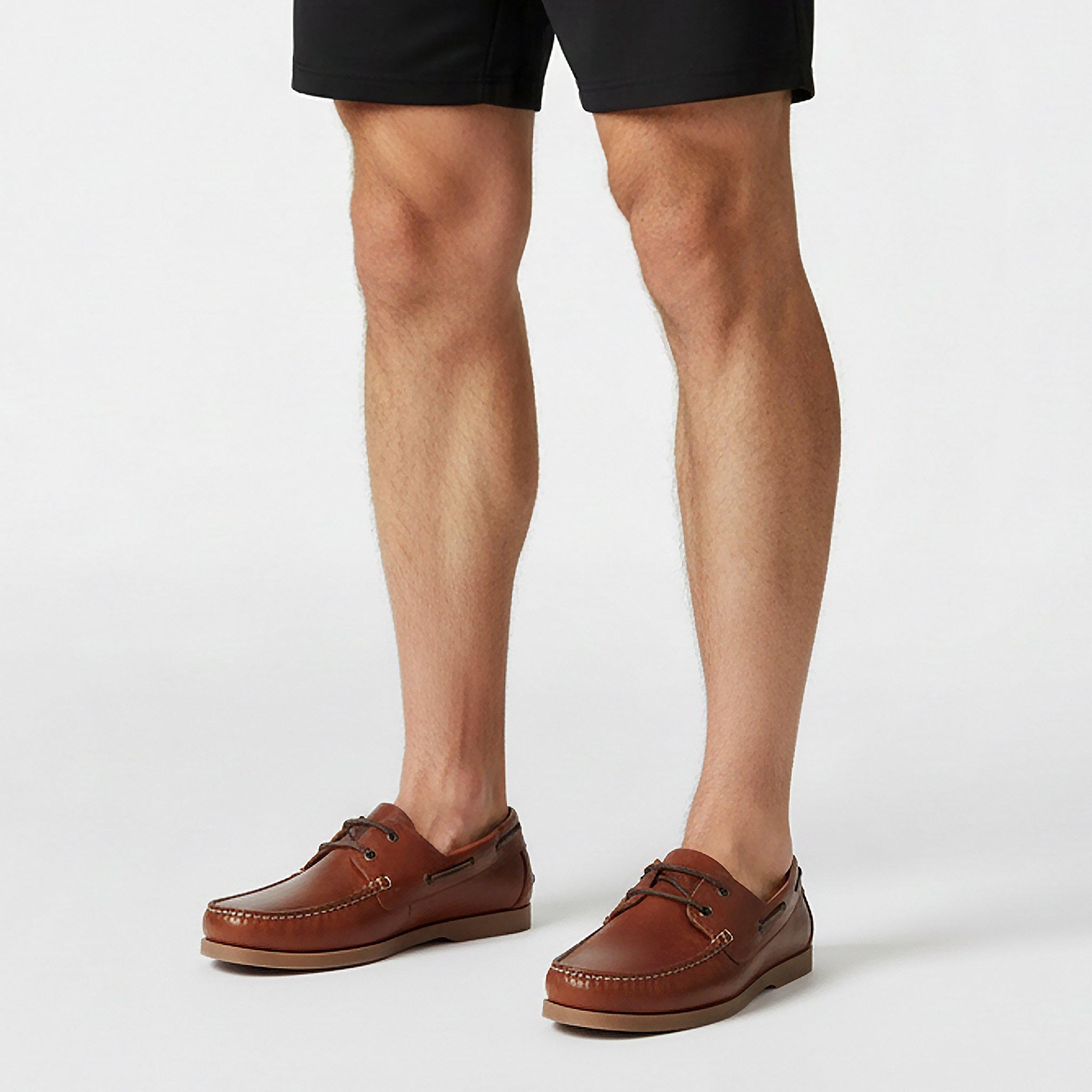 Tan - Jack Wills - Leather Boat Shoes Mens - 3