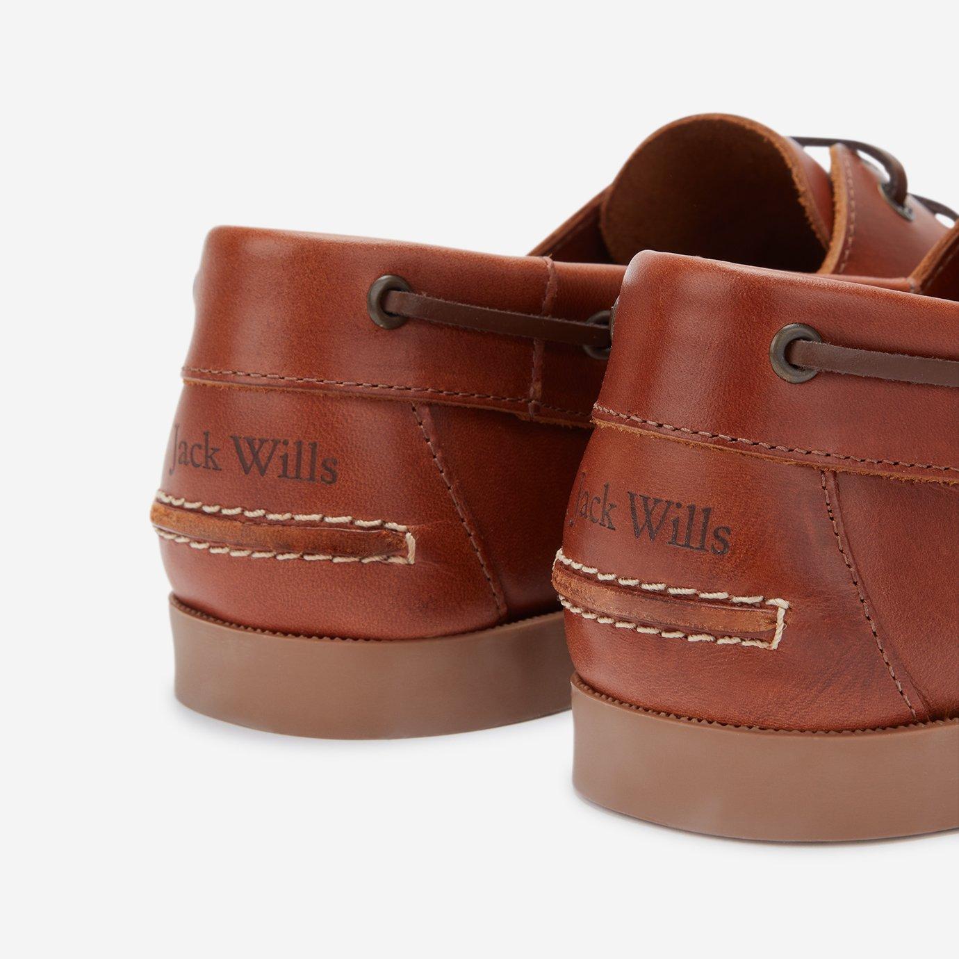 Tan - Jack Wills - Leather Boat Shoes Mens - 5