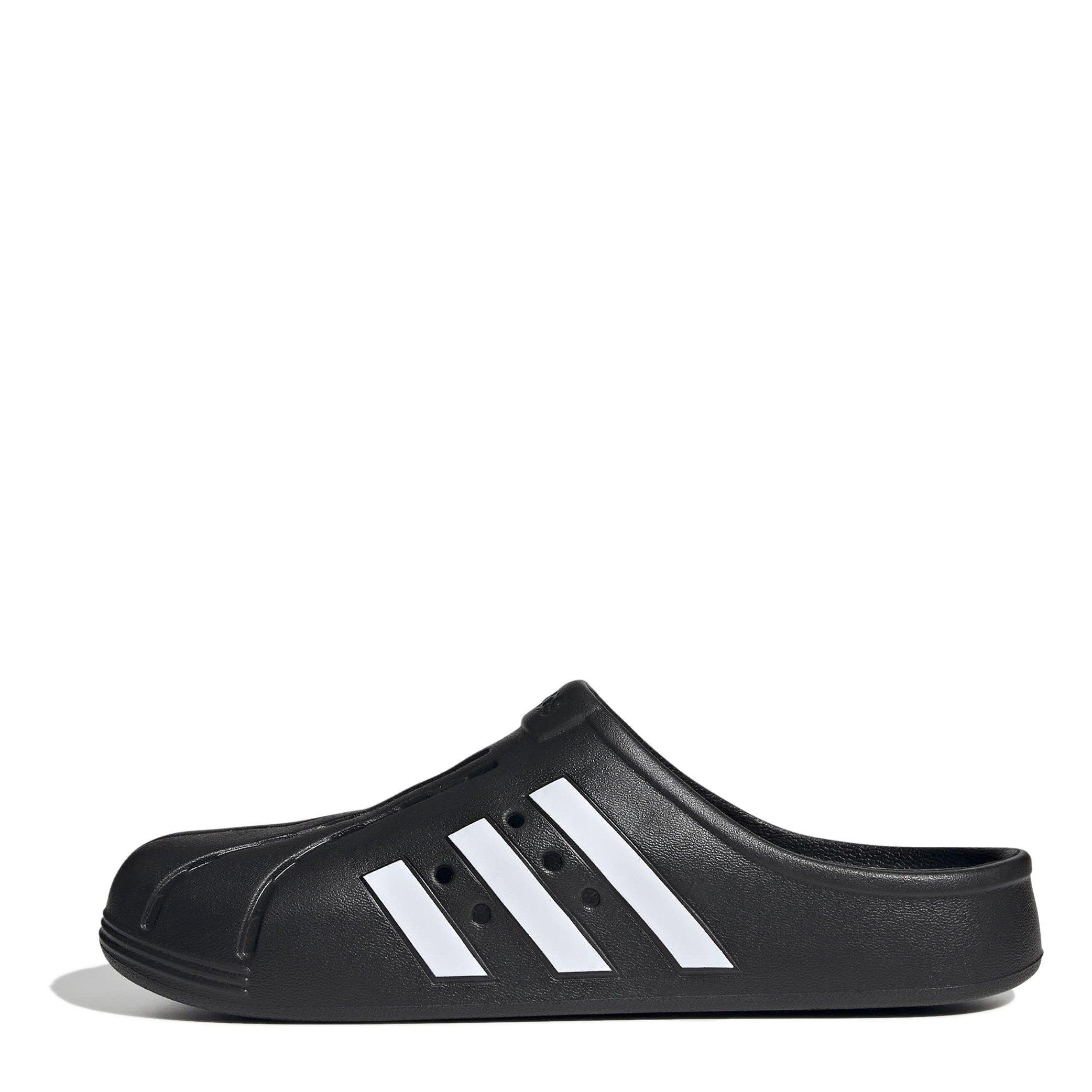 CBlk/Wht/CBlk - adidas - Adilette Clogs Mens - 2
