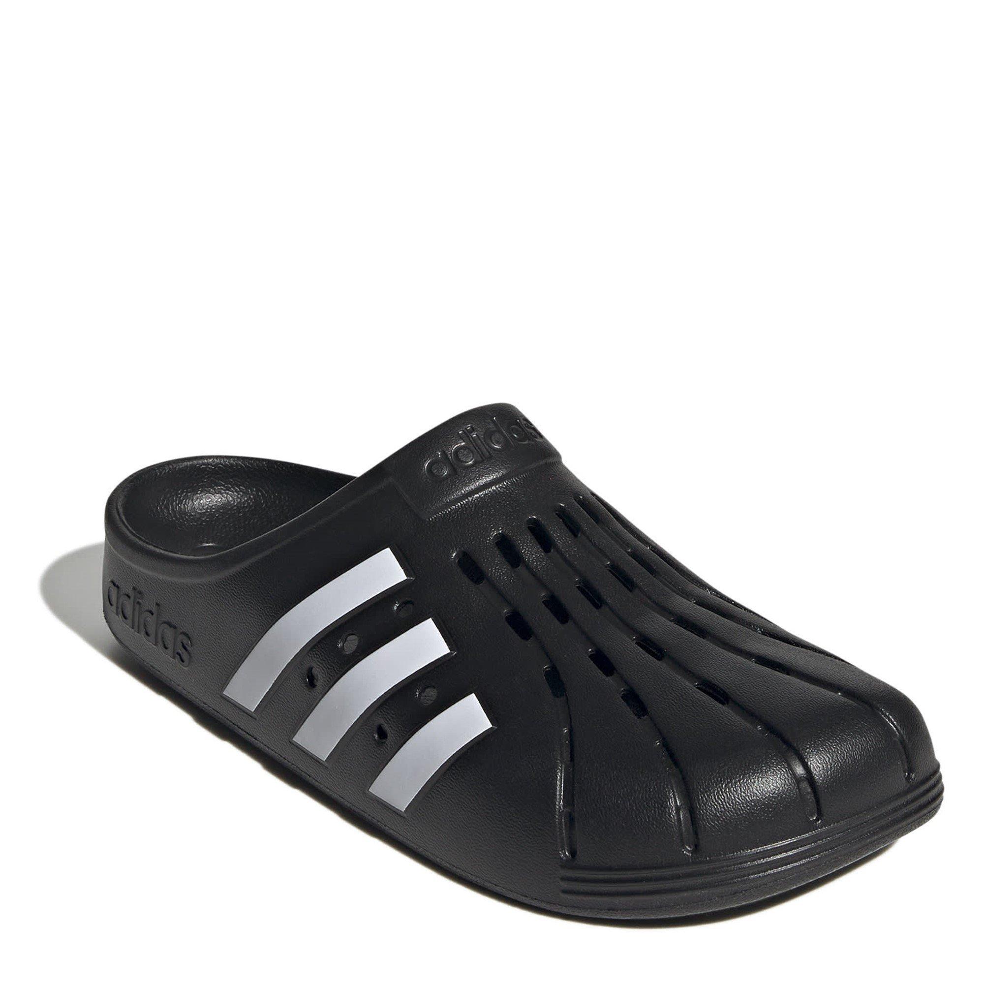 CBlk/Wht/CBlk - adidas - Adilette Clogs Mens - 3