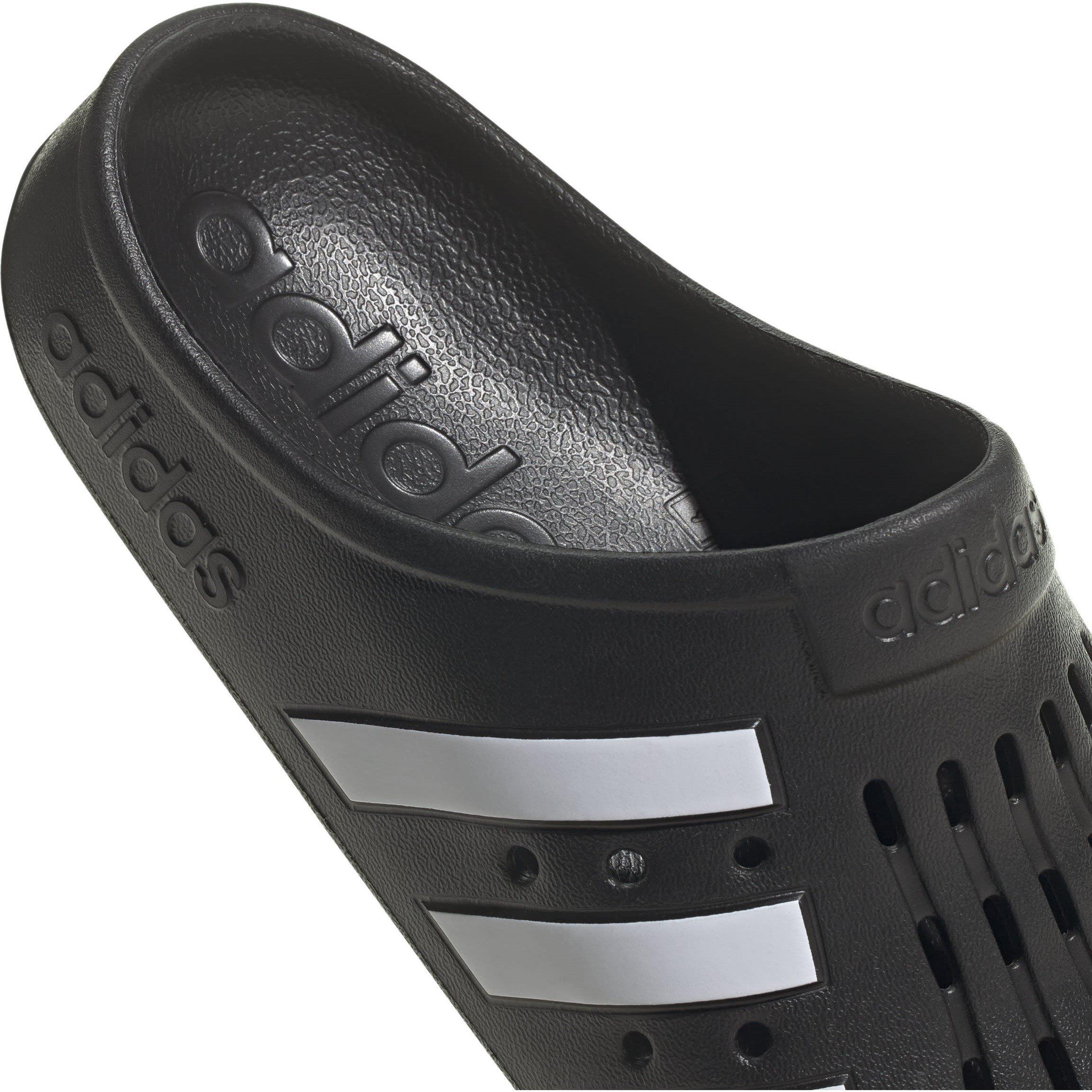 CBlk/Wht/CBlk - adidas - Adilette Clogs Mens - 8