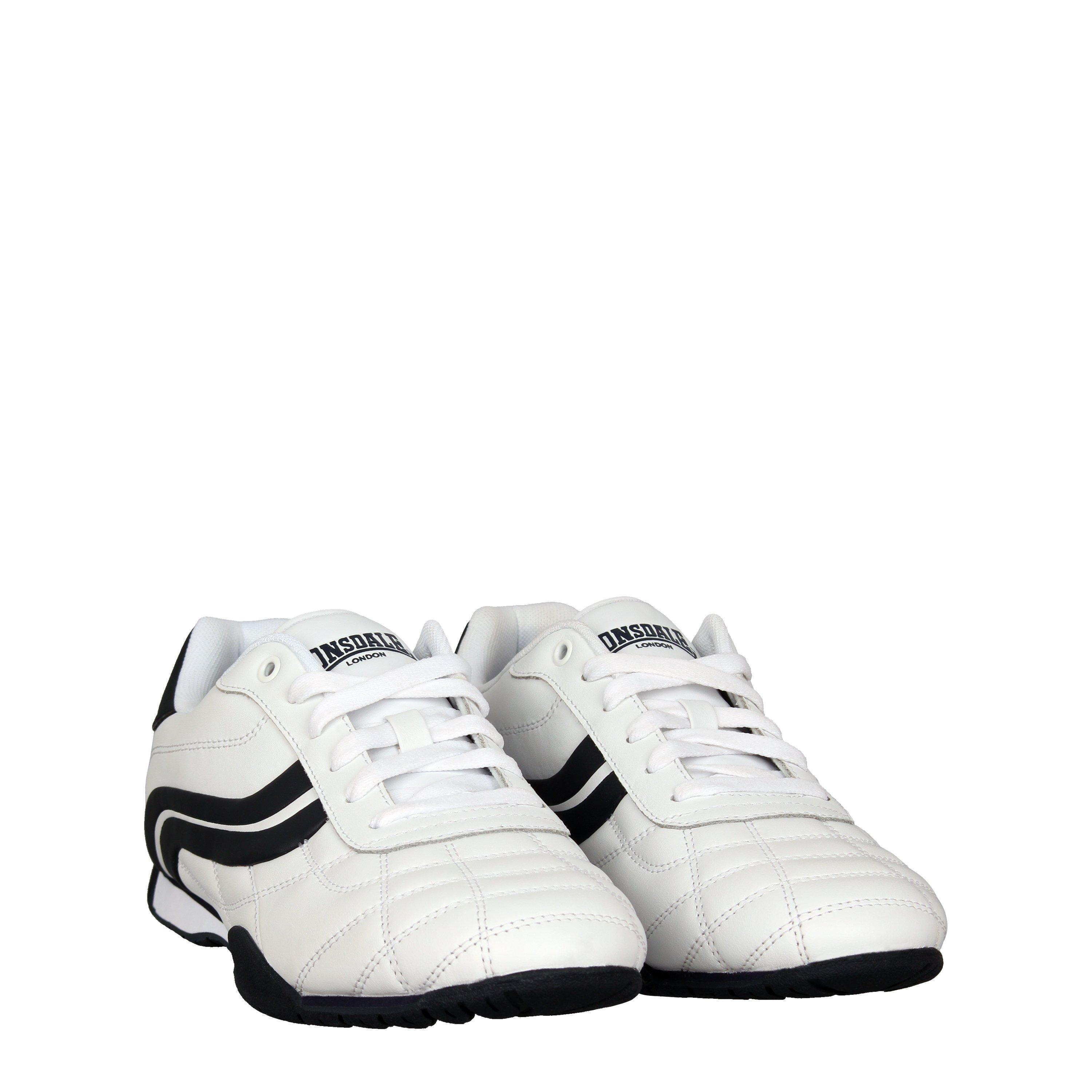 White/Navy - Lonsdale - Camden Trainers Mens - 3