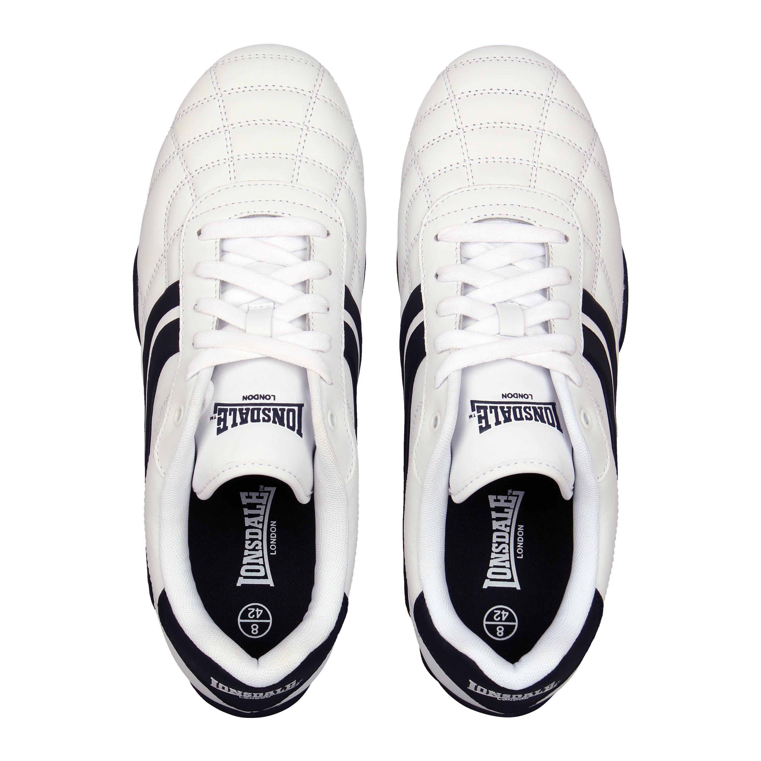 White/Navy - Lonsdale - Camden Trainers Mens - 5