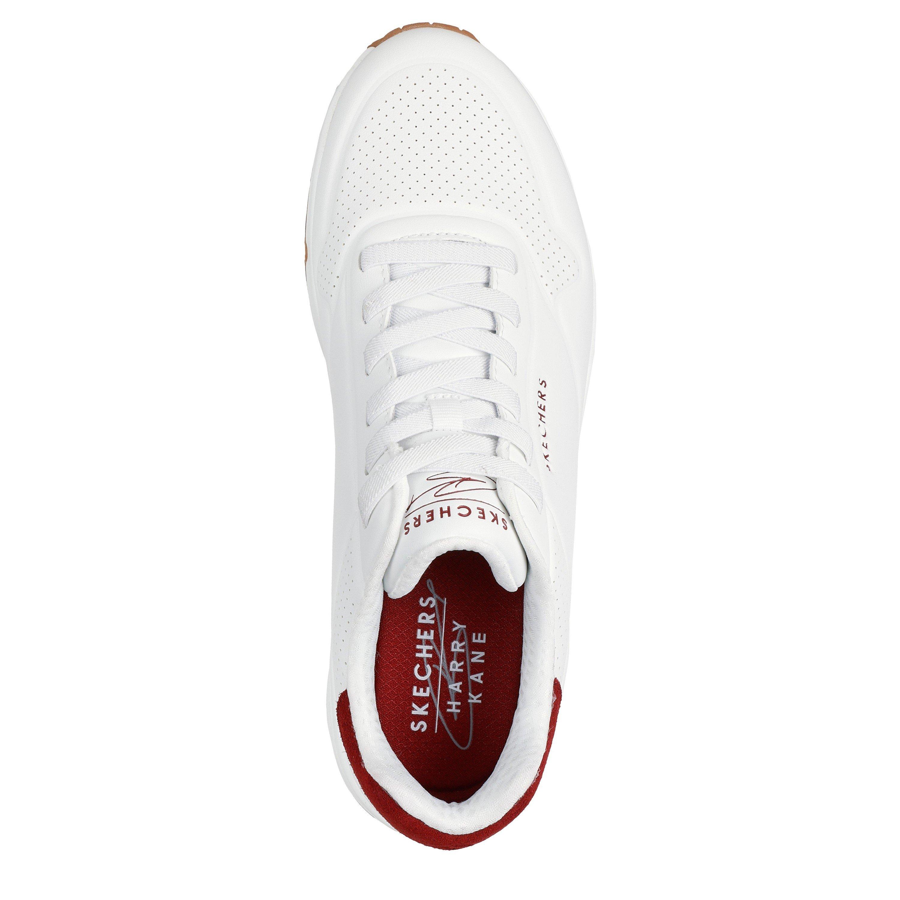 Blanc/Bordeaux - Skechers - Men's Harry Kane Collab Bungee Lace Low-Top Trainers - 4
