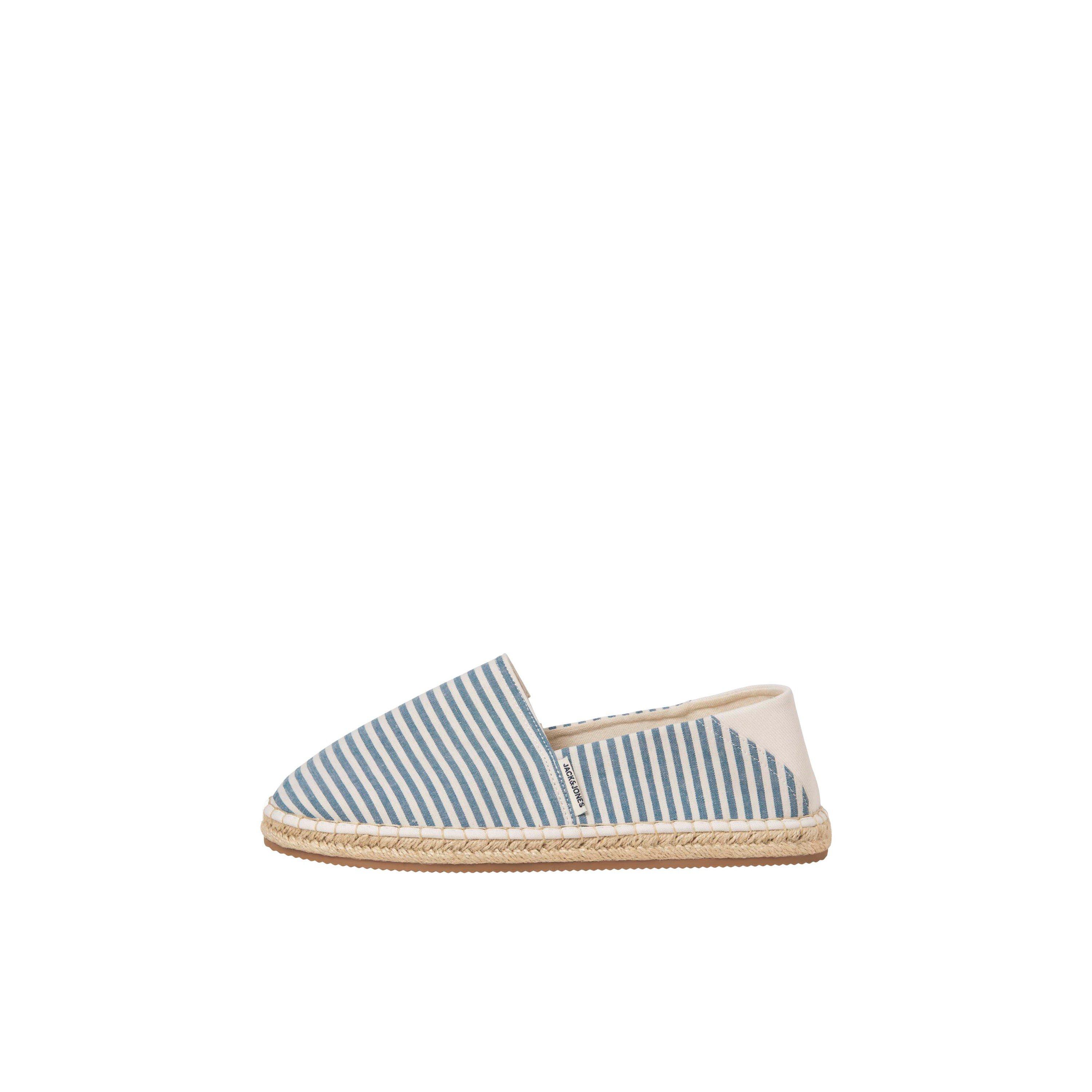 Coronet Blue - Jack and Jones - Men's Canvas Stripe Espadrille Court Trainers - 1