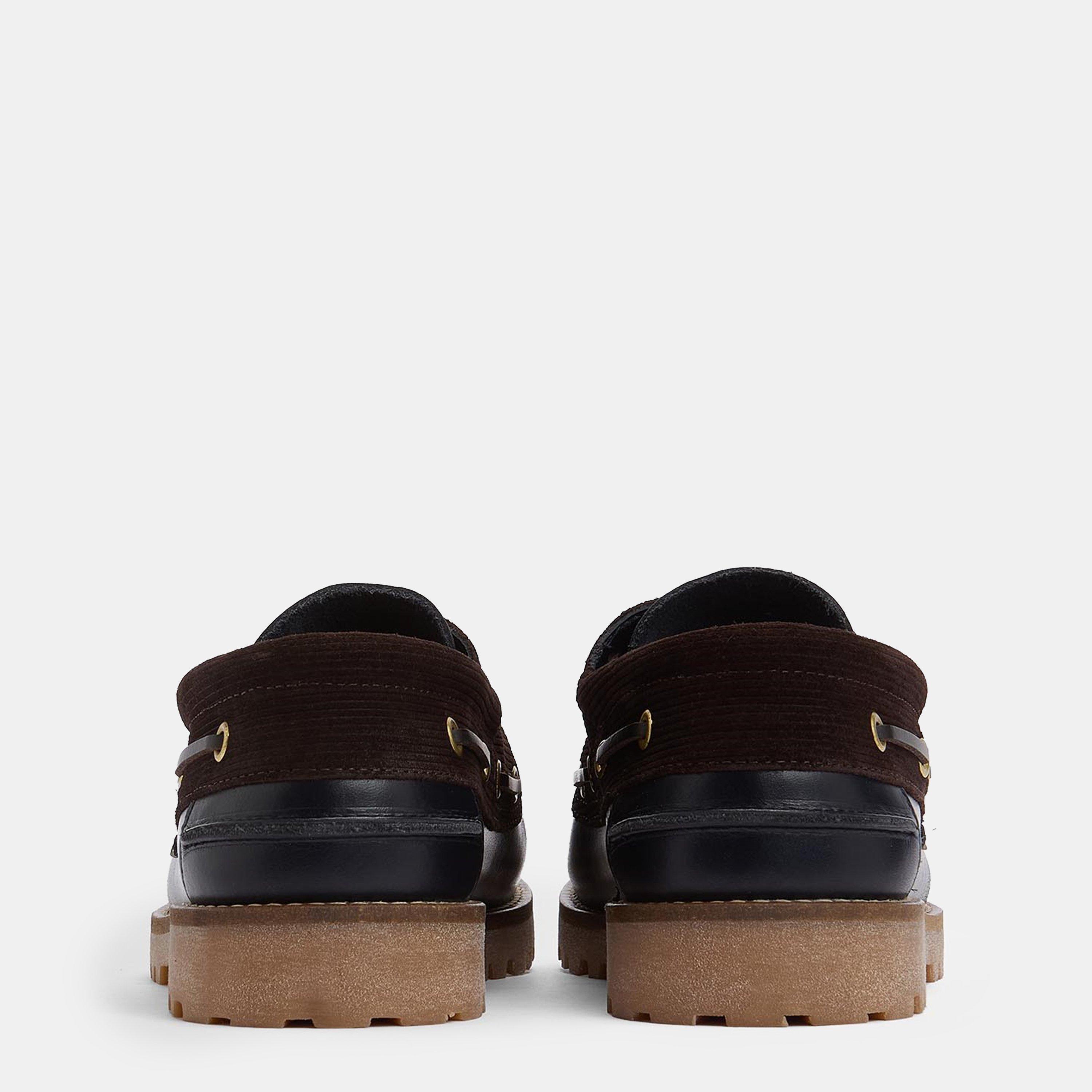 Black BR51 - Barbour - Men's Deck Boat Shoes - 7